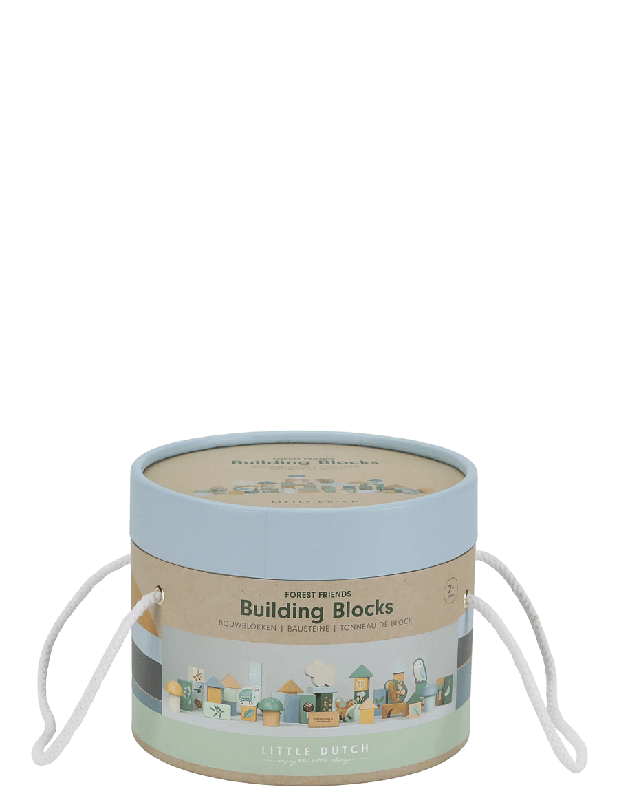 Little Dutch - Little Dutch Building Blocks Forest Friends FSC - byggeklodser - blue - 1