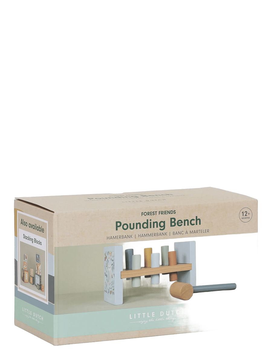 Little Dutch - Little Dutch Pounding Bench Forest Friends FSC - hammerbrætter - blue - 3