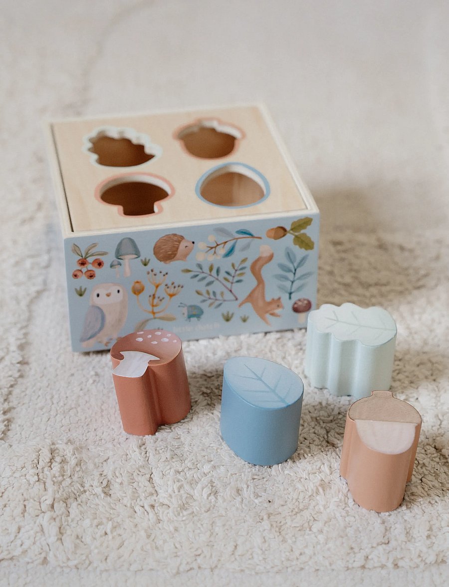 Little Dutch - Shape Sorter Forest Friends - plocklådor - blue - 4