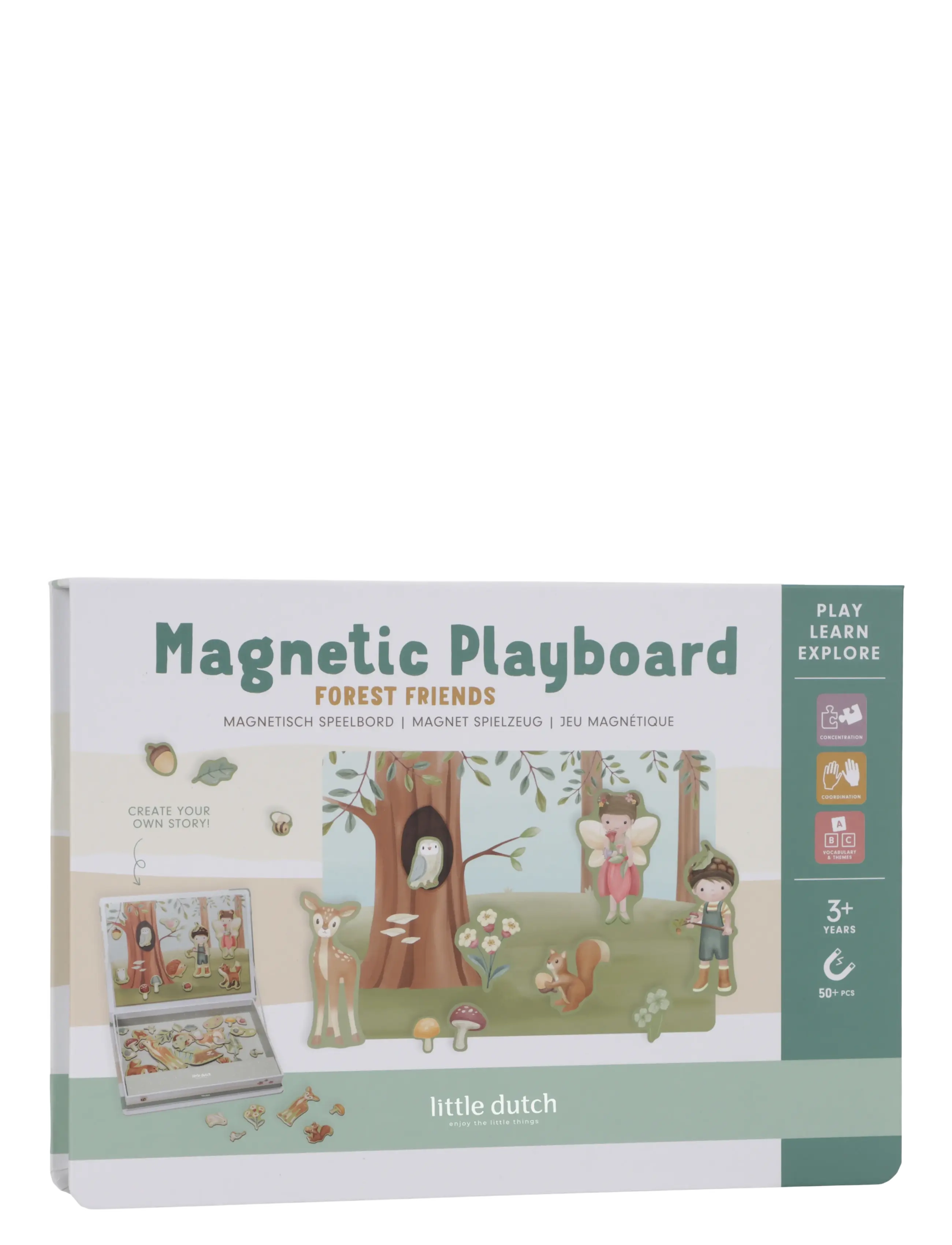 Little Dutch - Little Dutch Magnetic Playboard Little Farm FSC - pædagogiske puslespil - multi - 2