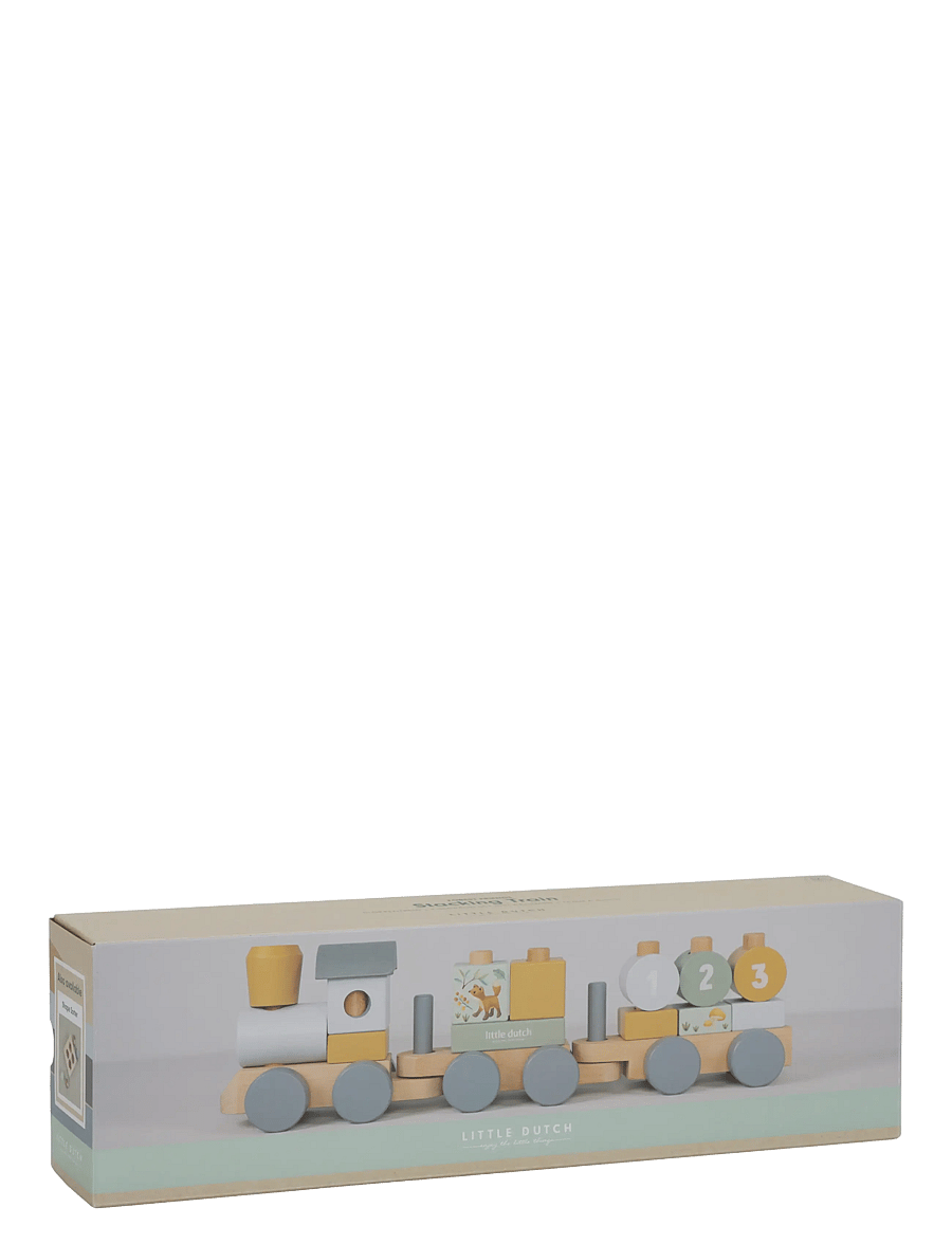 Little Dutch - Little Dutch Stacking Train Forest Friends FSC - stapelbara klossar - blue - 1