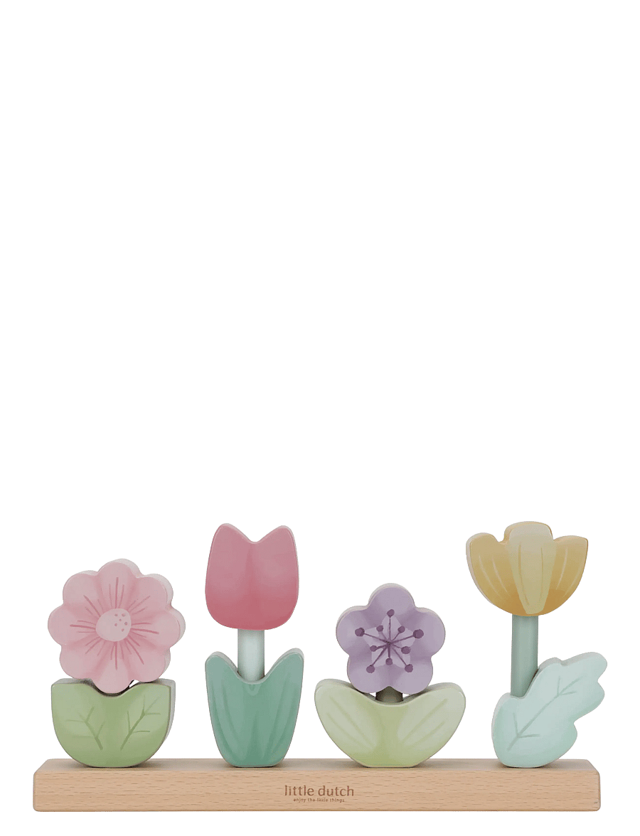 Little Dutch - Little Dutch Stacking Puzzle Flowers Fairy Garden FSC - stapelbara klossar - multi - 0