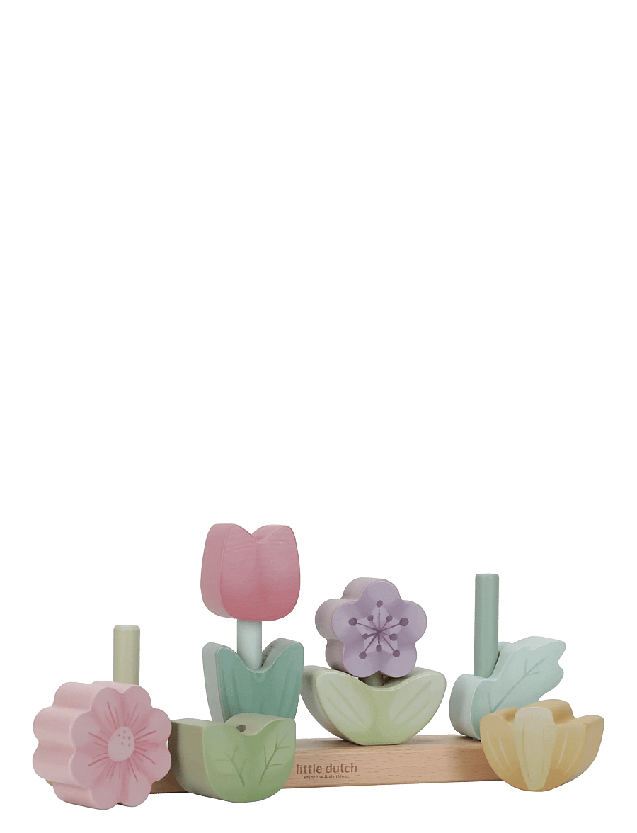 Little Dutch - Little Dutch Stacking Puzzle Flowers Fairy Garden FSC - stapelbara klossar - multi - 1