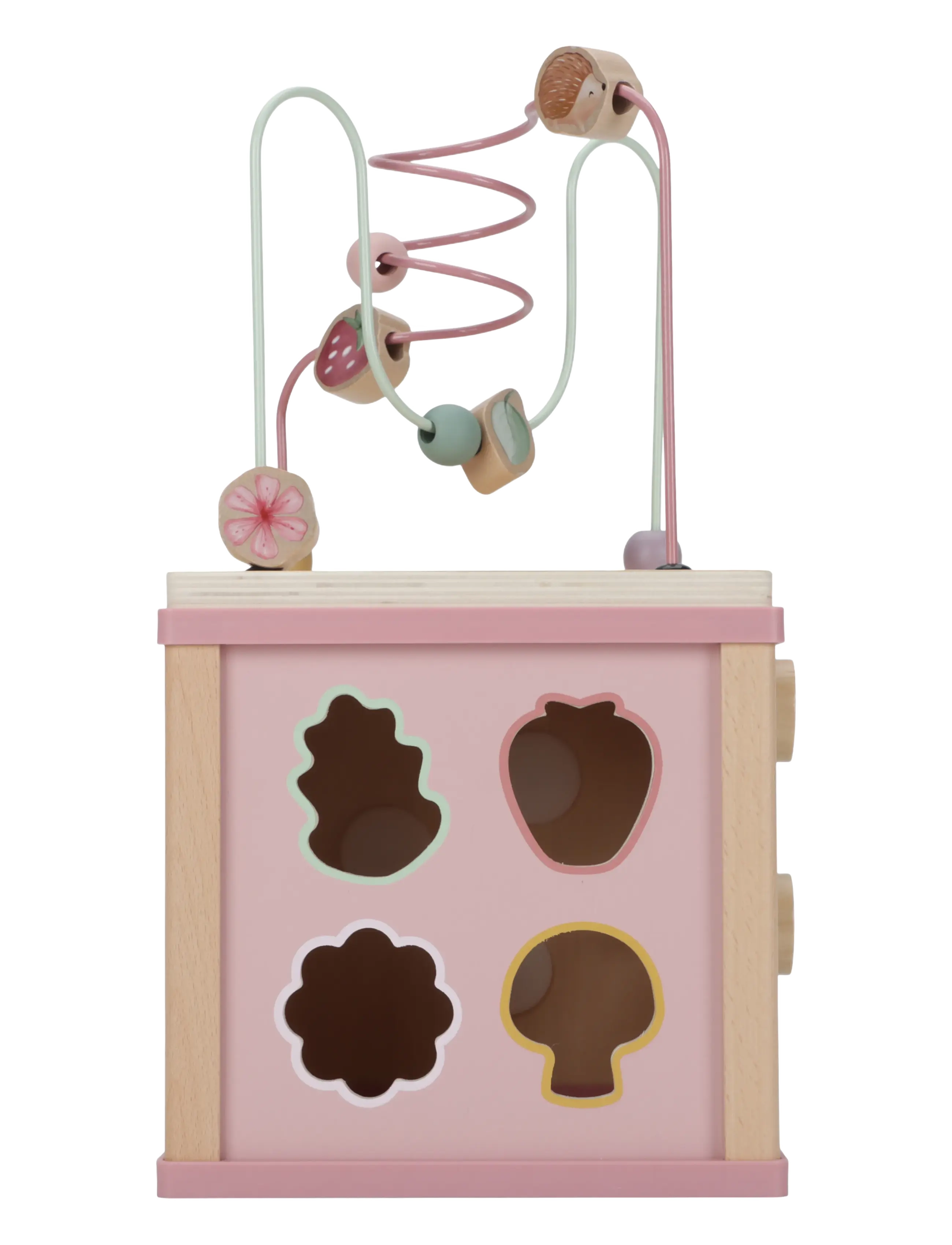 Little Dutch - Little Dutch Wooden Activity Cube Fairy Garden FSC - interaktivt legetøj - pink - 2