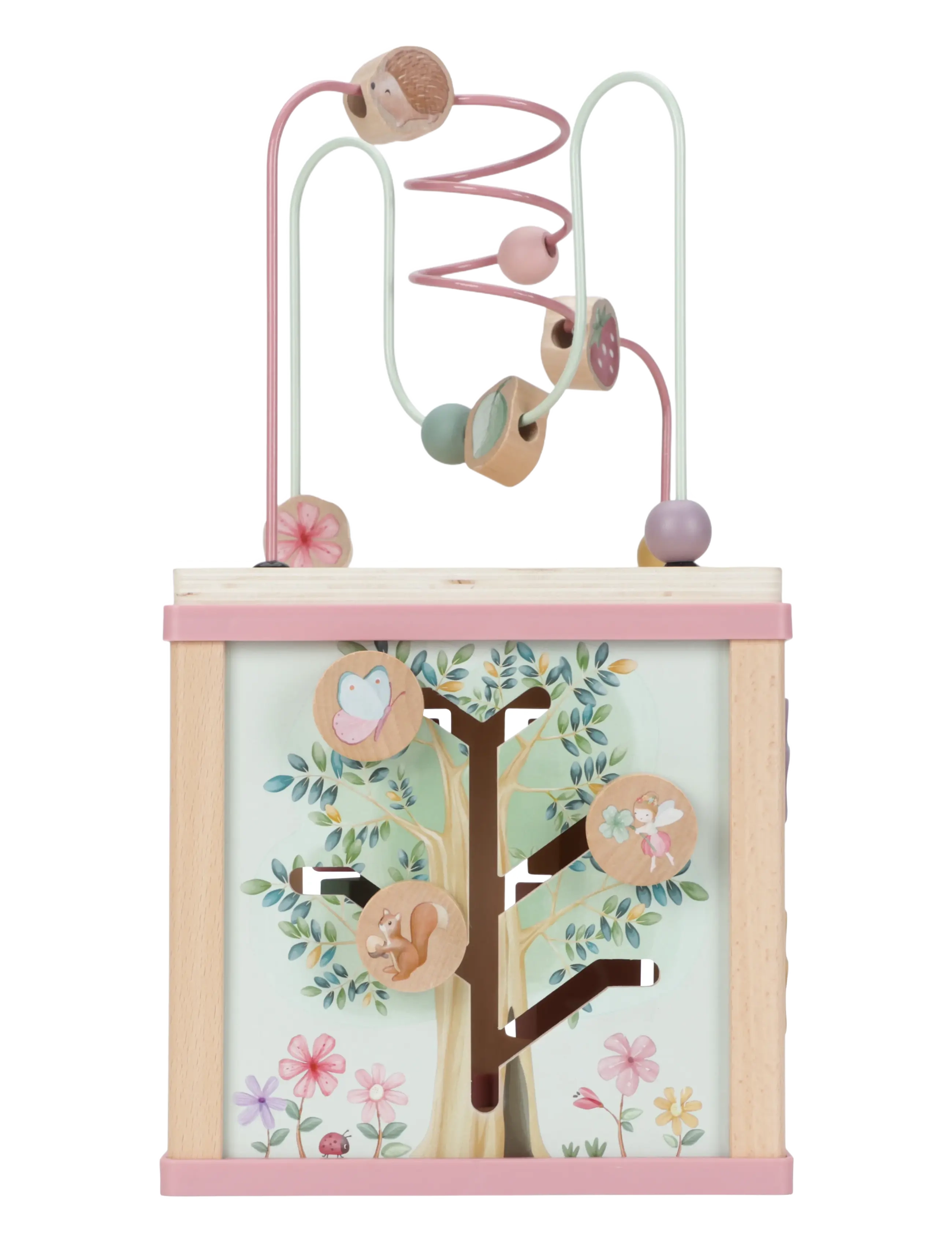 Little Dutch - Little Dutch Wooden Activity Cube Fairy Garden FSC - interaktivt legetøj - pink - 3