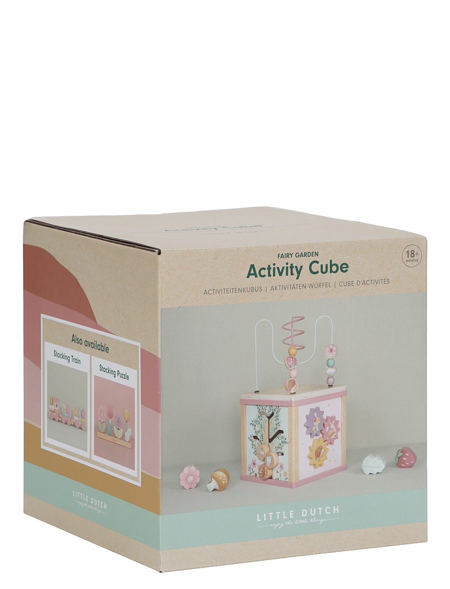 Little Dutch - Little Dutch Wooden Activity Cube Fairy Garden FSC - interaktiva leksaker - pink - 4