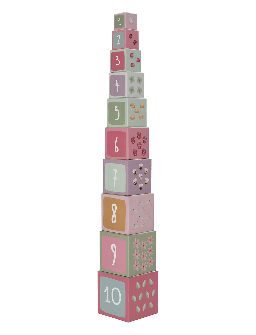 Little Dutch - Little Dutch Building Blocks Fairy Garden FSC - stapelbara klossar - pink - 2