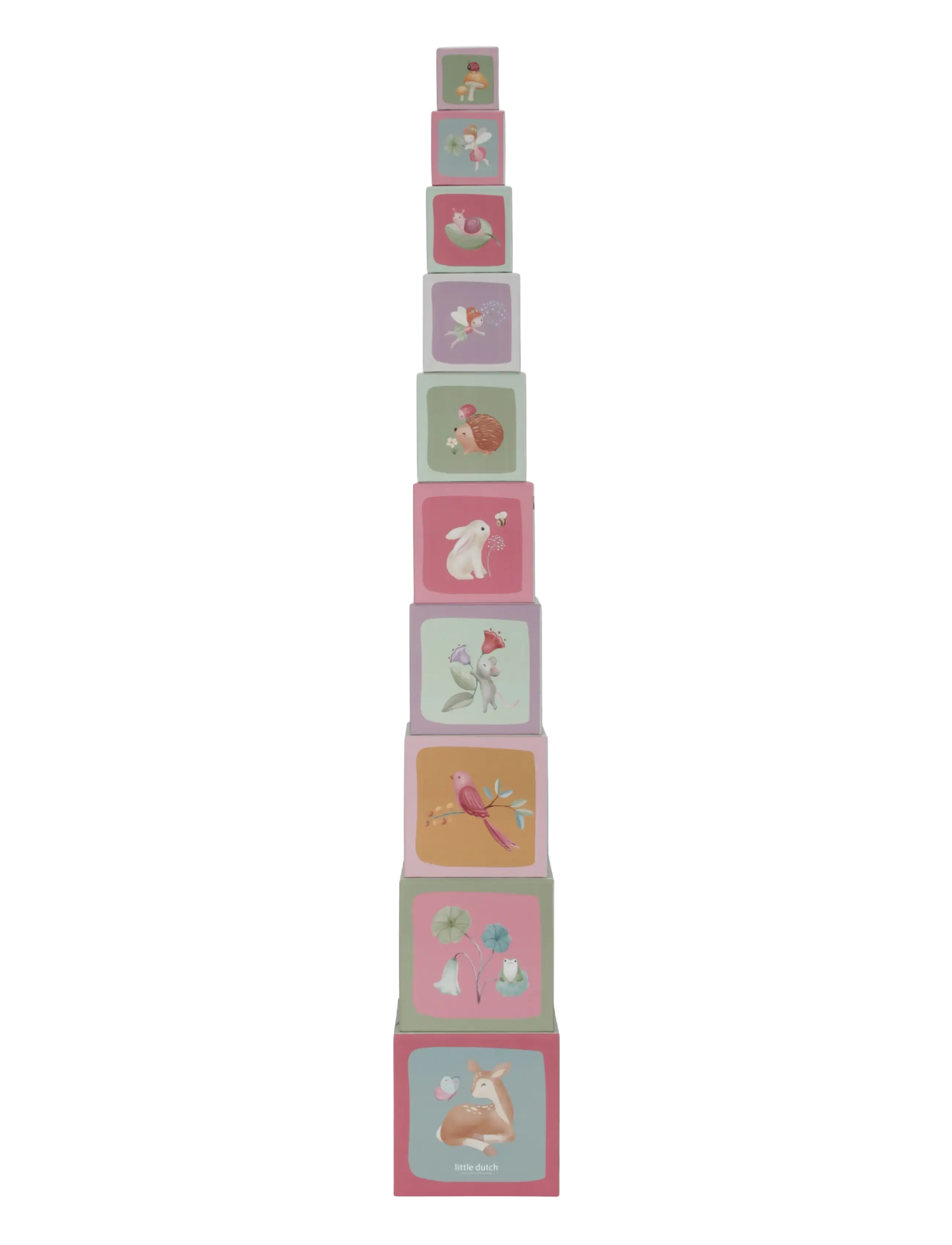 Little Dutch - Little Dutch  Building Blocks Fairy Garden FSC - stapelbare blokk - pink - 3