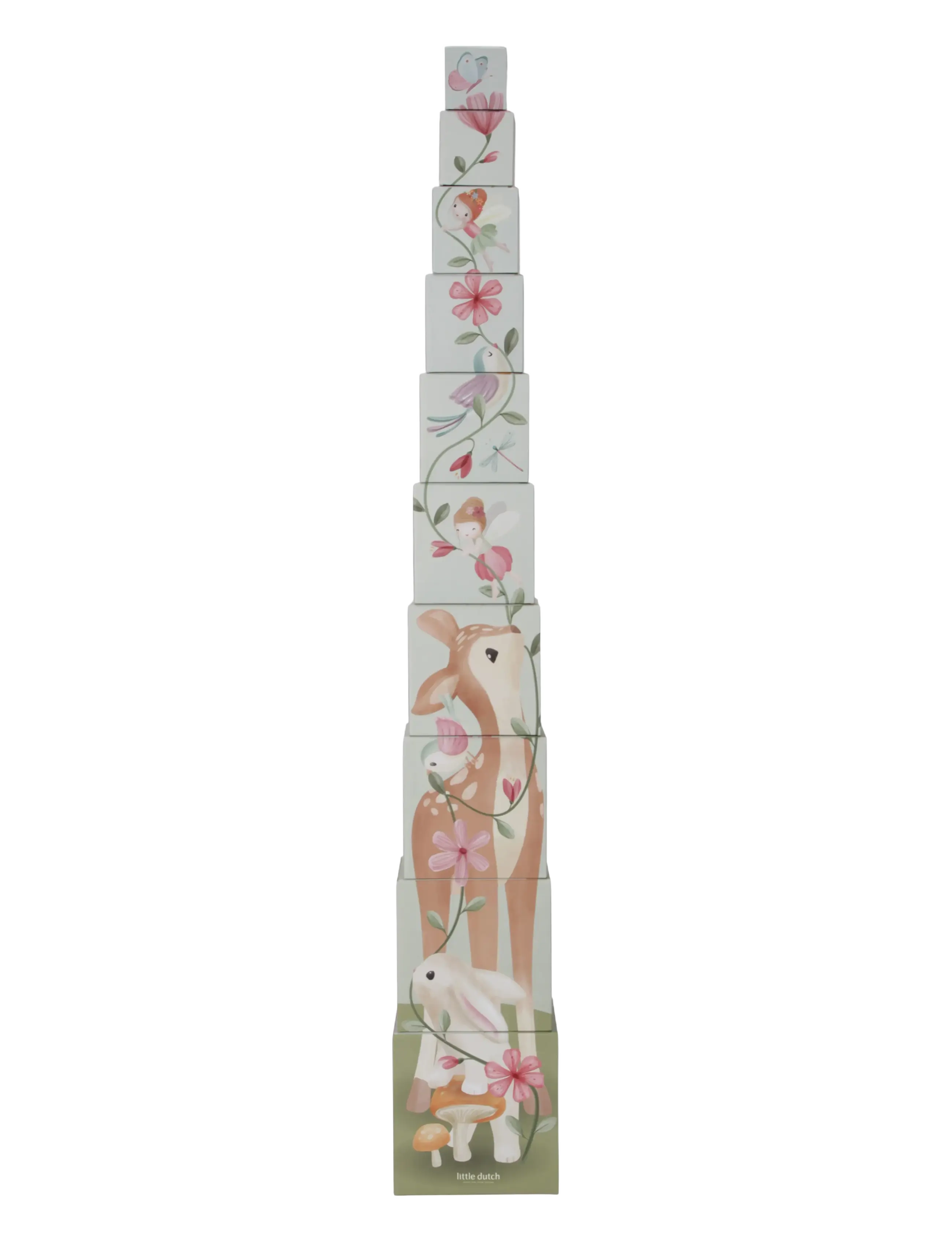 Little Dutch - Little Dutch  Building Blocks Fairy Garden FSC - stapelbare blokk - pink - 5
