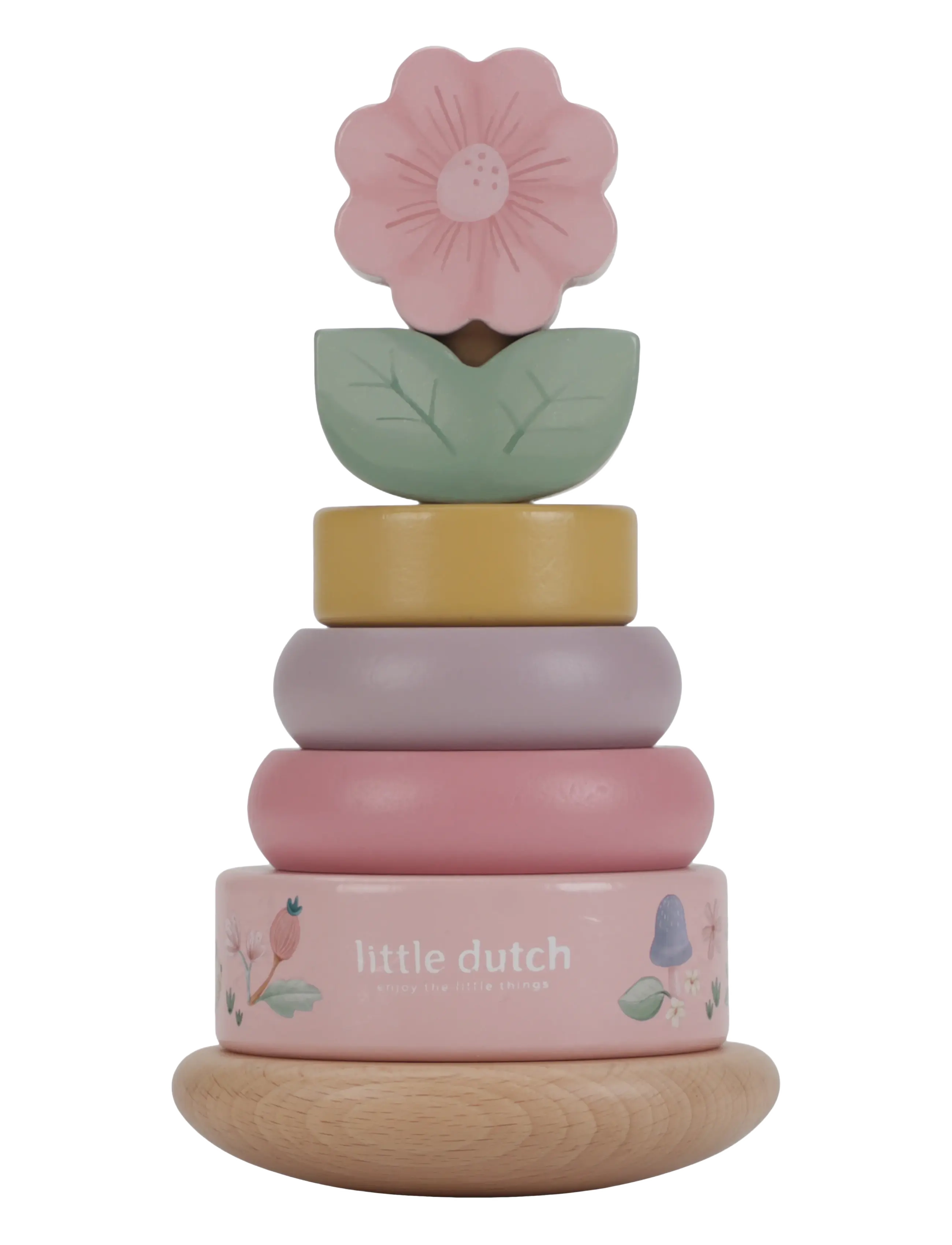 Little Dutch Rocking Ring Stacker Wood Fairy Garden Fsc, Børn, Stackable Blocks, Pink, Str: ONE SIZE