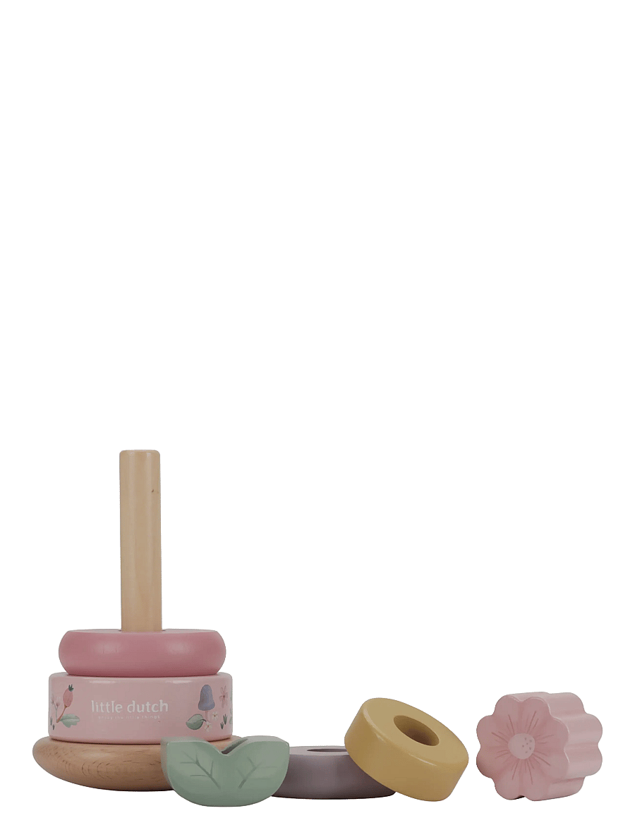 Little Dutch - Little Dutch Rocking Ring Stacker wood Fairy Garden FSC - stapelbara klossar - pink - 1