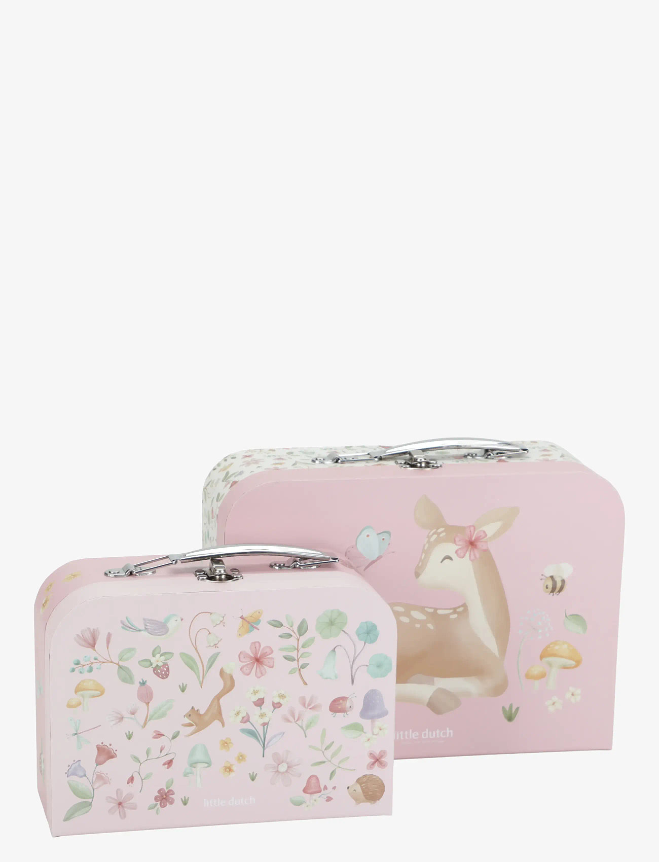 Little Dutch - Little Dutch Suitcase set Fairy Garden pink FSC - opbevaringskasser - pink - 0