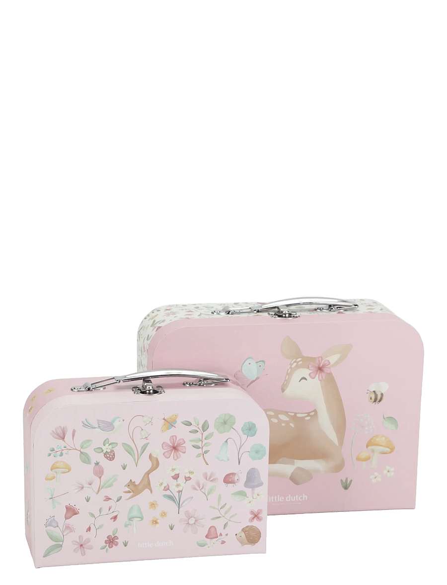 Little Dutch - Little Dutch Suitcase set Fairy Garden pink FSC - förvaringslådor - pink - 0