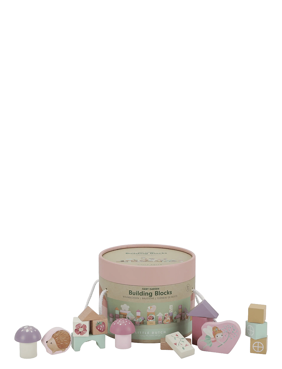 Little Dutch - Little Dutch Building Blocks Fairy Friends FSC - stapelbara klossar - pink - 1