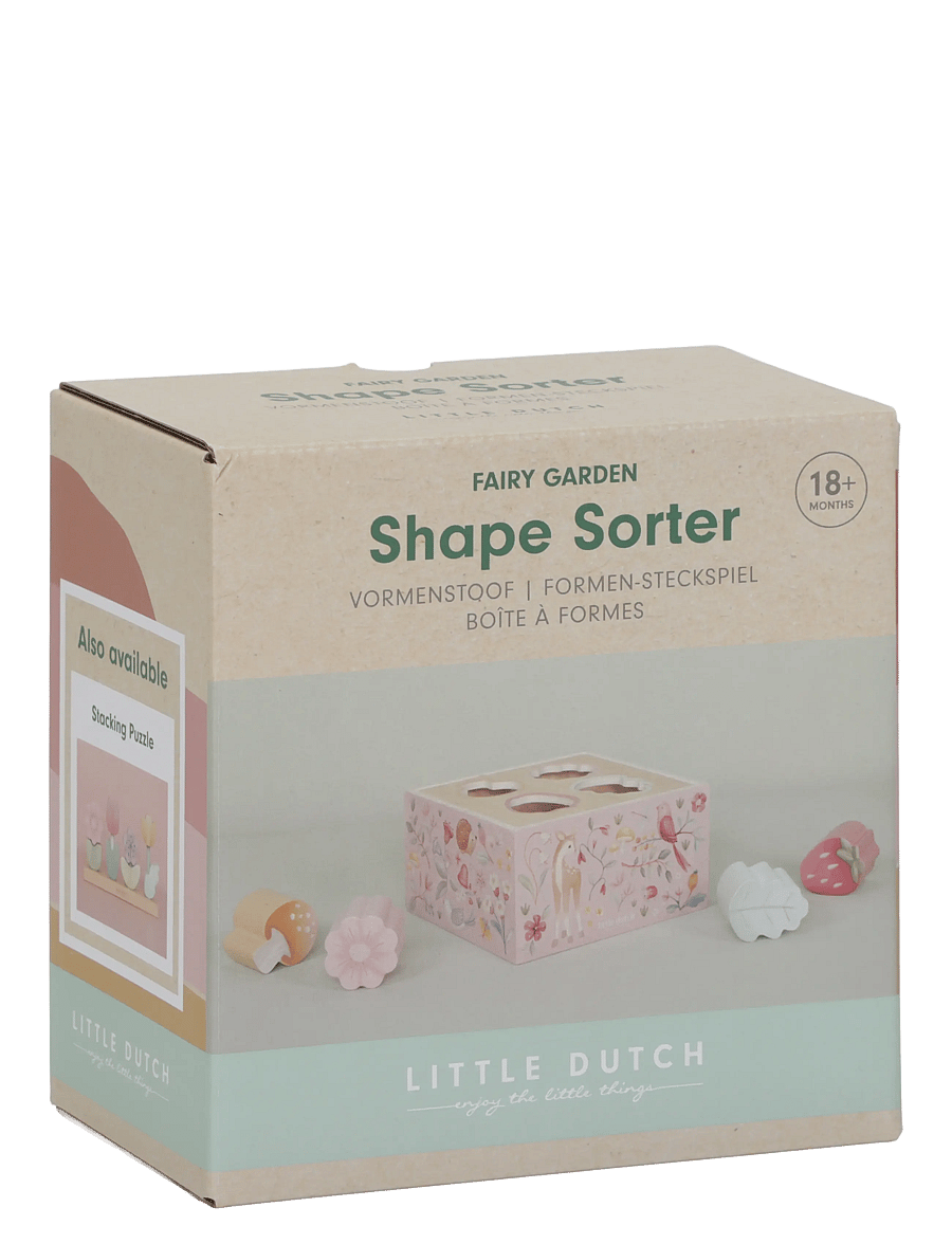 Little Dutch - Shape Sorter Fairy Garden - plocklådor - pink - 3