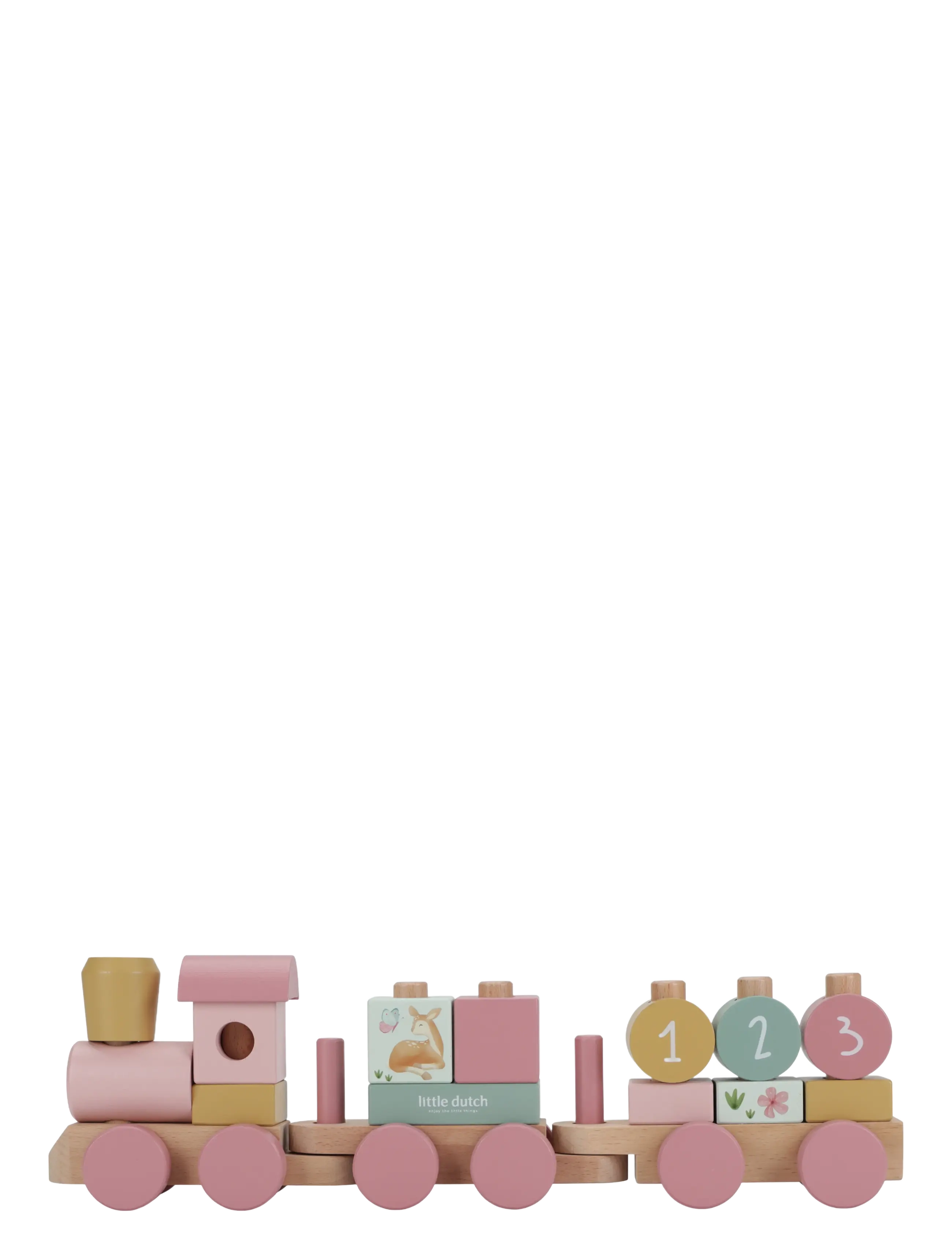 Little Dutch Little Dutch Stacking Train Fairy Garden FSC - Žaislinės mašinėlės - PINK / pink/rose