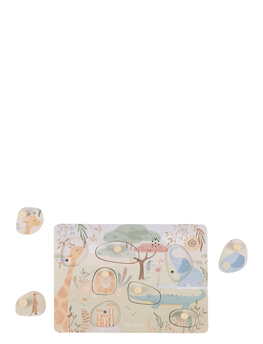 Little Dutch - Little Dutch - Sound Puzzle - Safari Friends - klassiske puslespill - green - 1