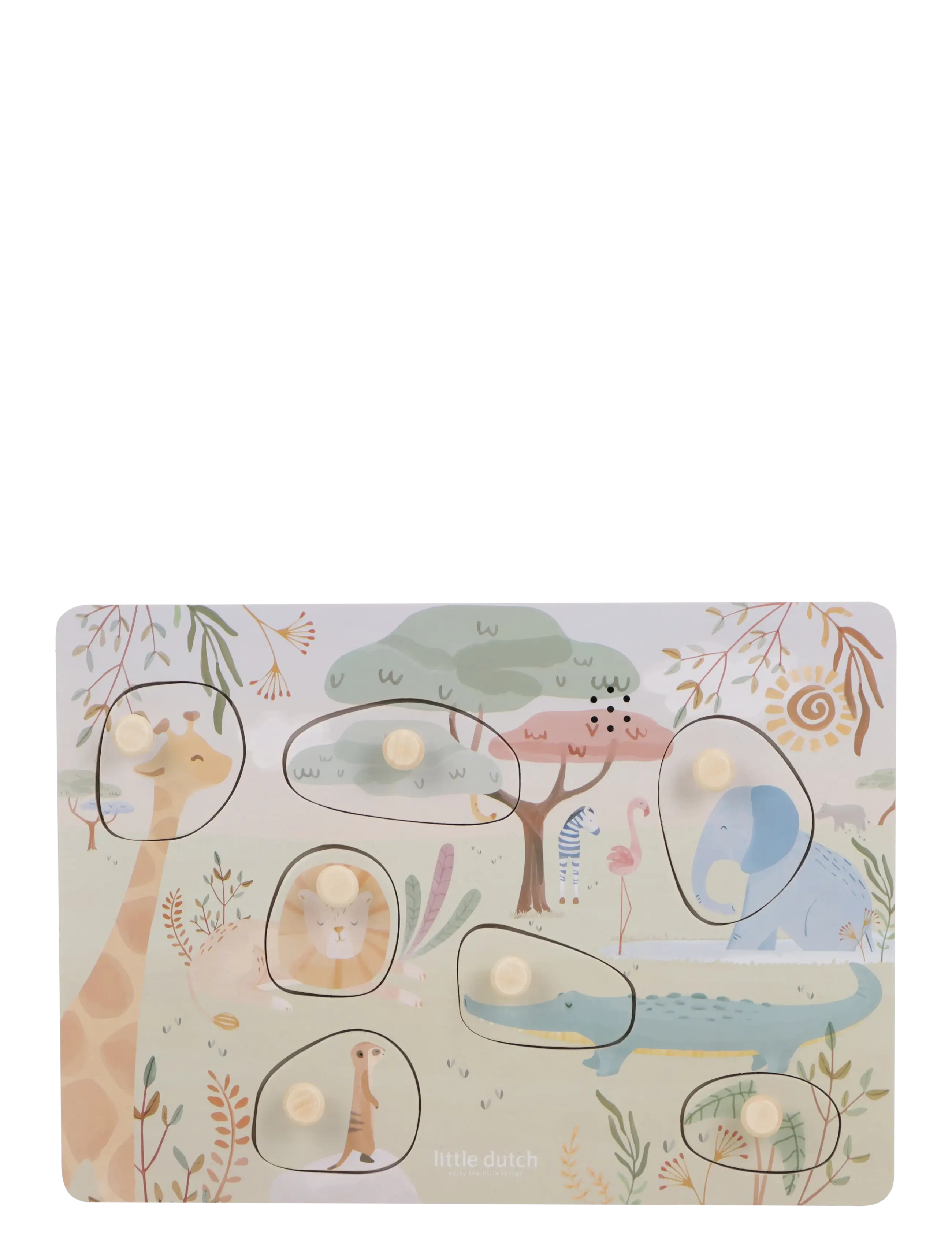 Little Dutch - Little Dutch - Sound Puzzle - Safari Friends - klassiske puslespill - green - 2