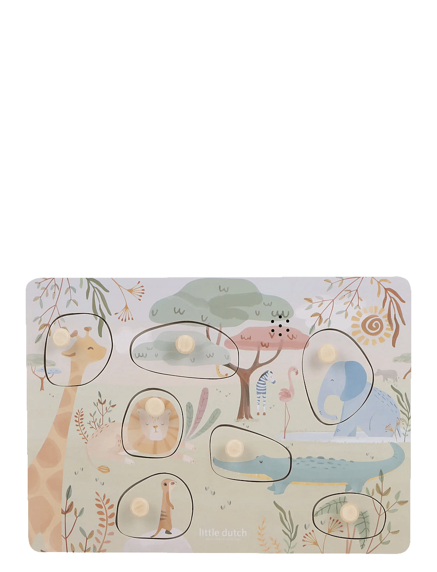 Little Dutch - Little Dutch - Sound Puzzle - Safari Friends - klassiske puslespill - green - 2
