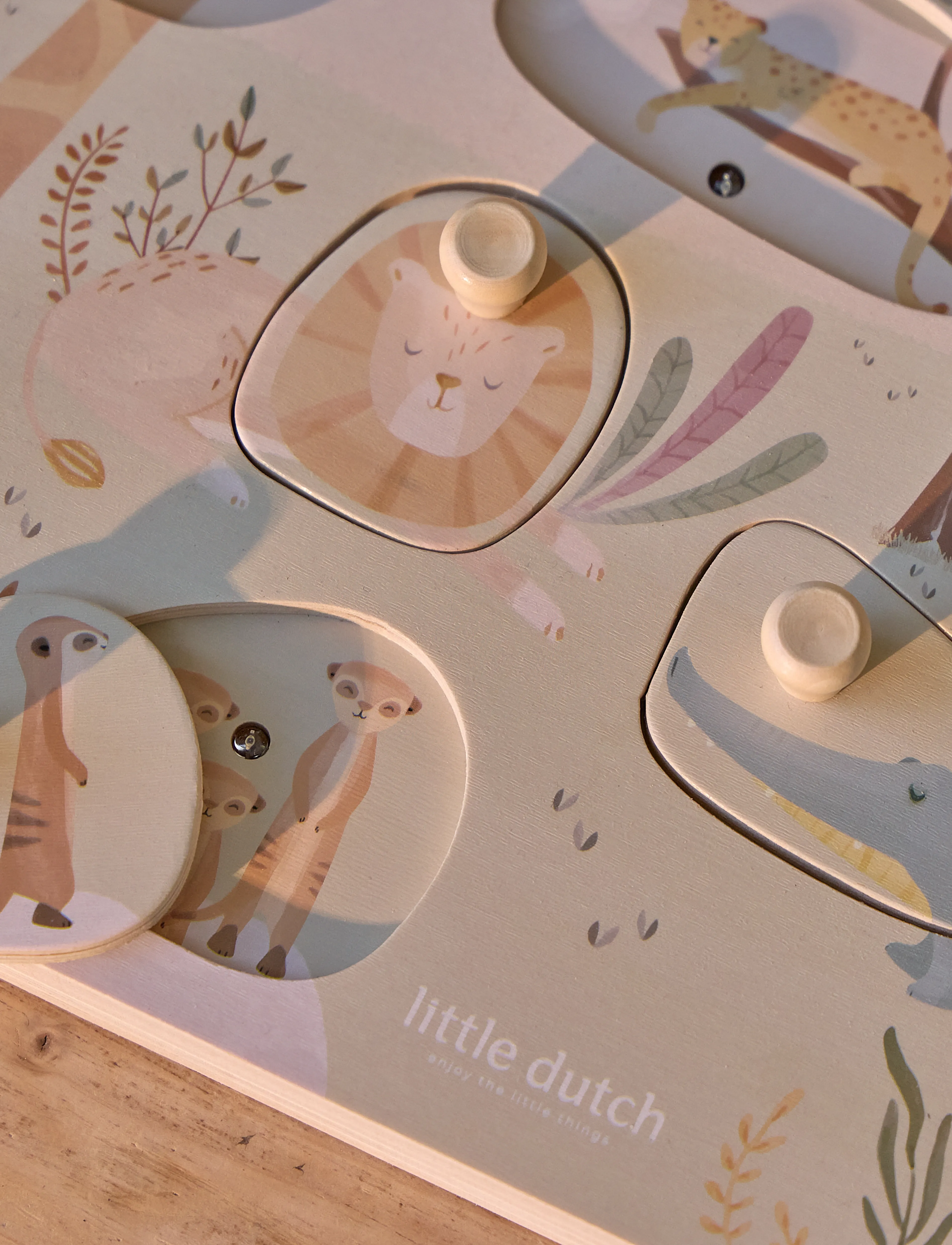 Little Dutch - Little Dutch - Sound Puzzle - Safari Friends - klassiske puslespill - green - 4