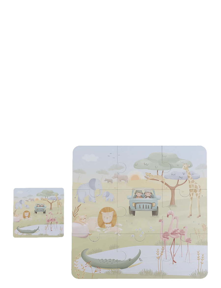 Little Dutch - Little Dutch - 6 Puzzles - Safari Friends - klassiske puslespil - green - 3