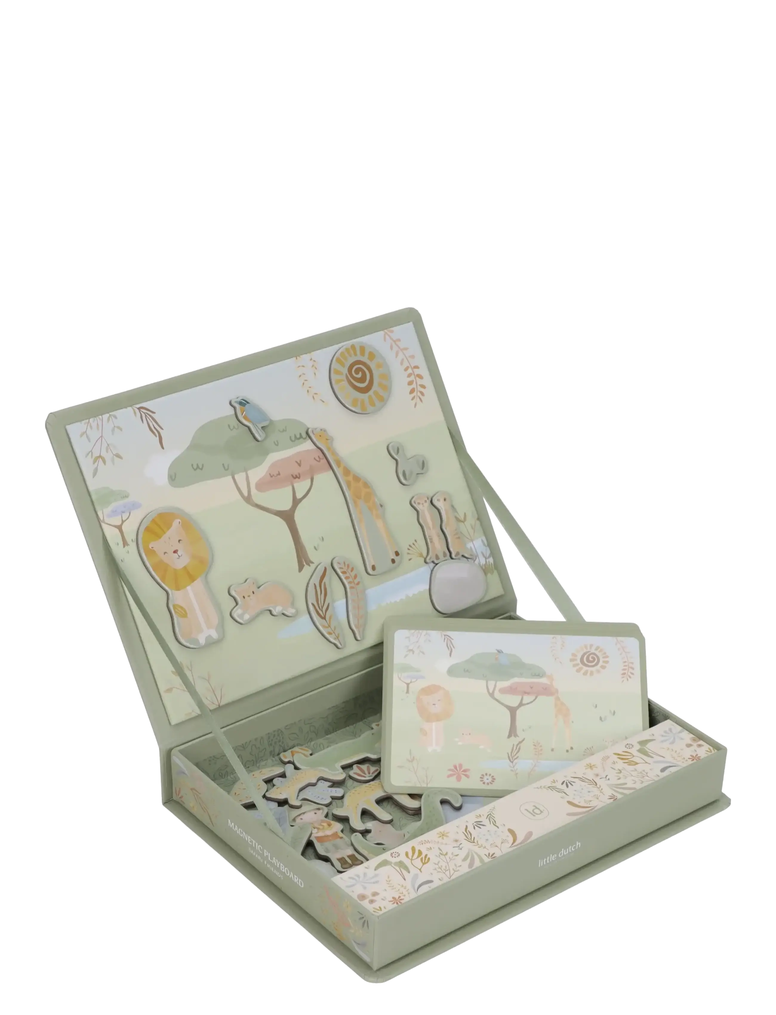 Little Dutch - Little Dutch - Magnetic play board - Safari Friends - brætspil - green - 2