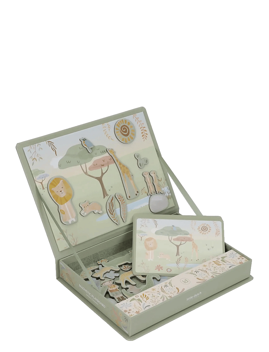 Little Dutch - Little Dutch - Magnetic play board - Safari Friends - brætspil - green - 2