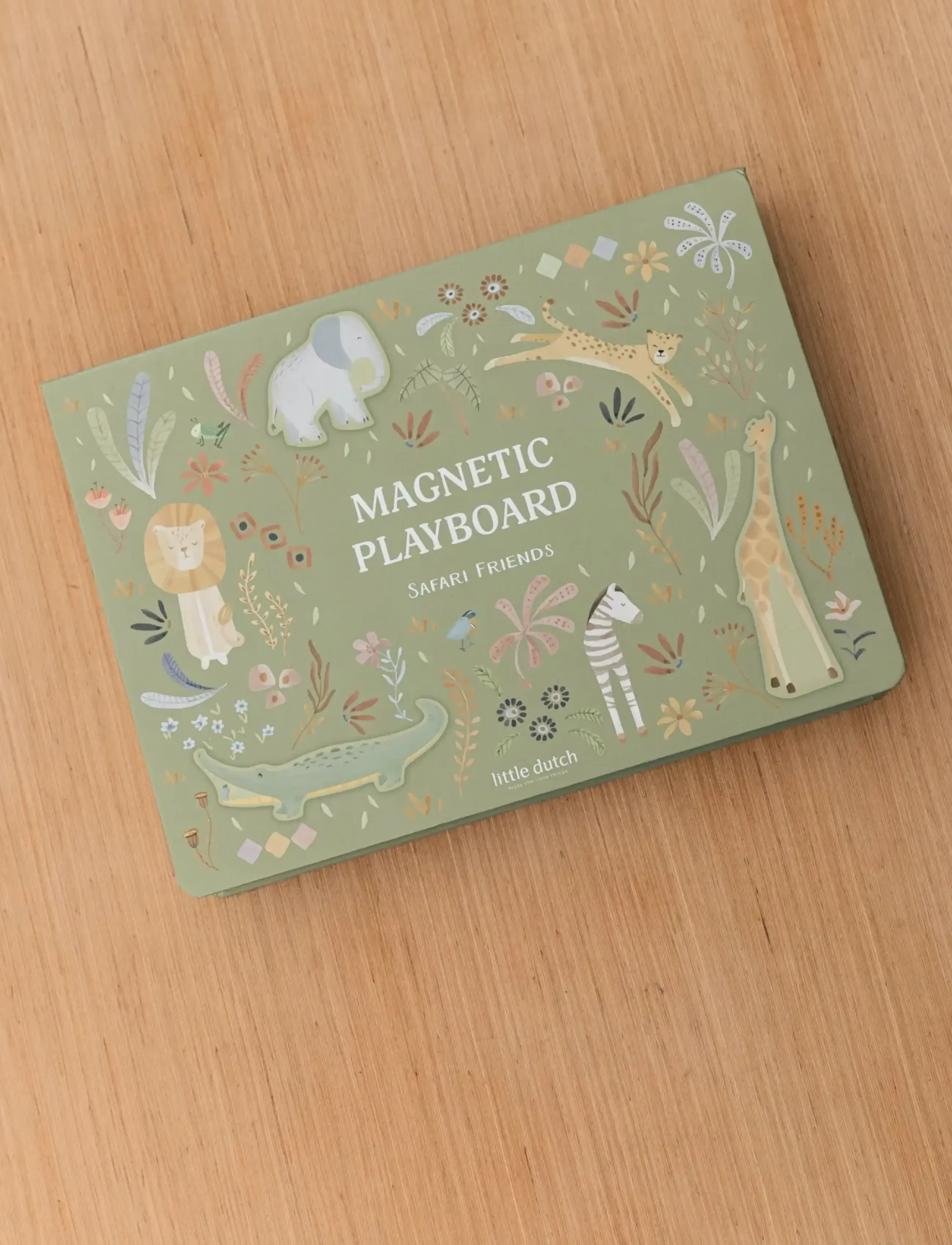 Little Dutch - Little Dutch - Magnetic play board - Safari Friends - brætspil - green - 0