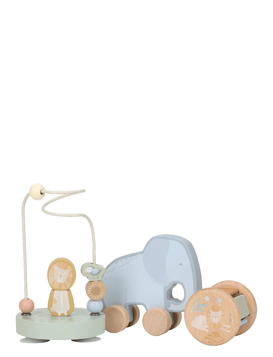Little Dutch - Little Dutch - Wooden Gift Set - Safari Friends - shoppa efter ålder - green - 2