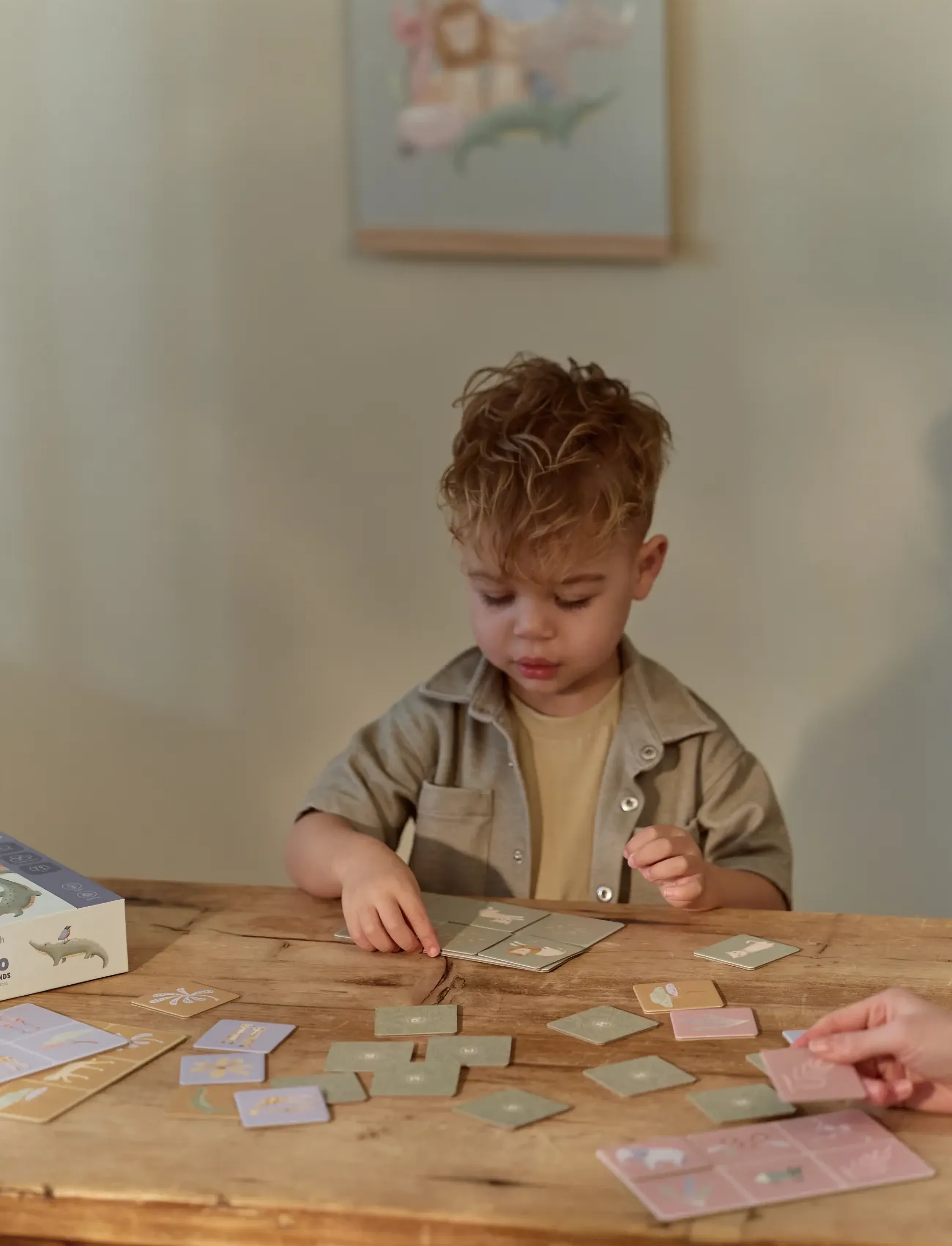 Little Dutch - Little Dutch - Lotto game - Safari Friends - brætspil - blue - 0