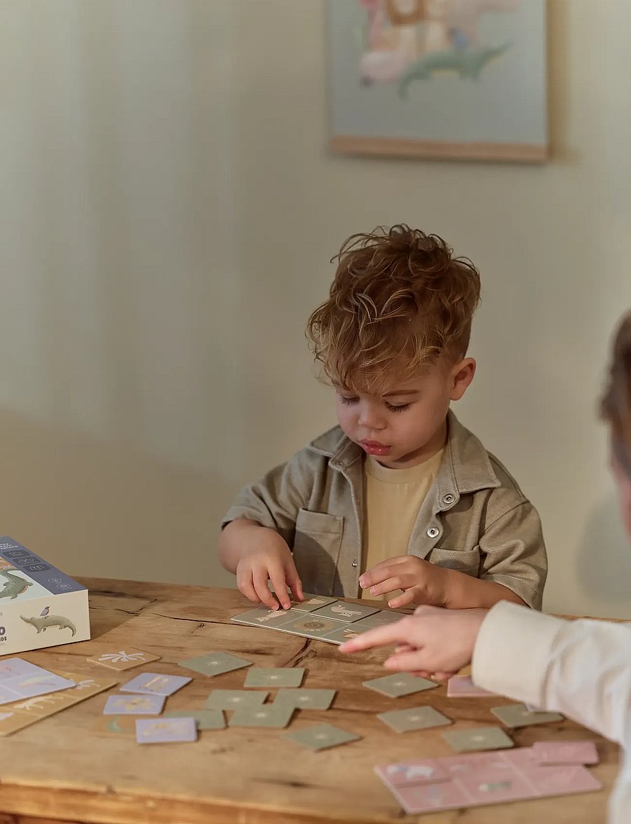 Little Dutch - Little Dutch - Lotto game - Safari Friends - brætspil - blue - 3