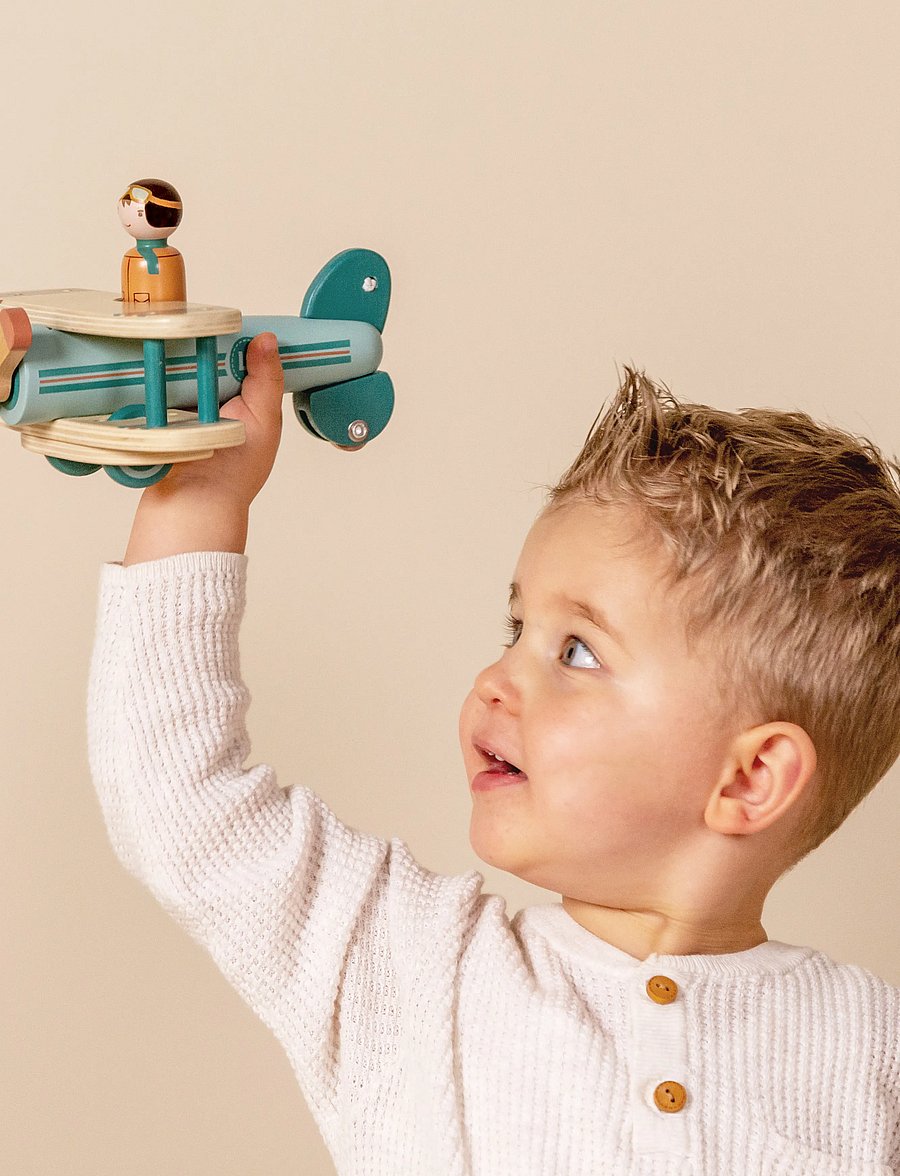 Little Dutch - Little Dutch Toy Airplane FSC - fly - blue - 4
