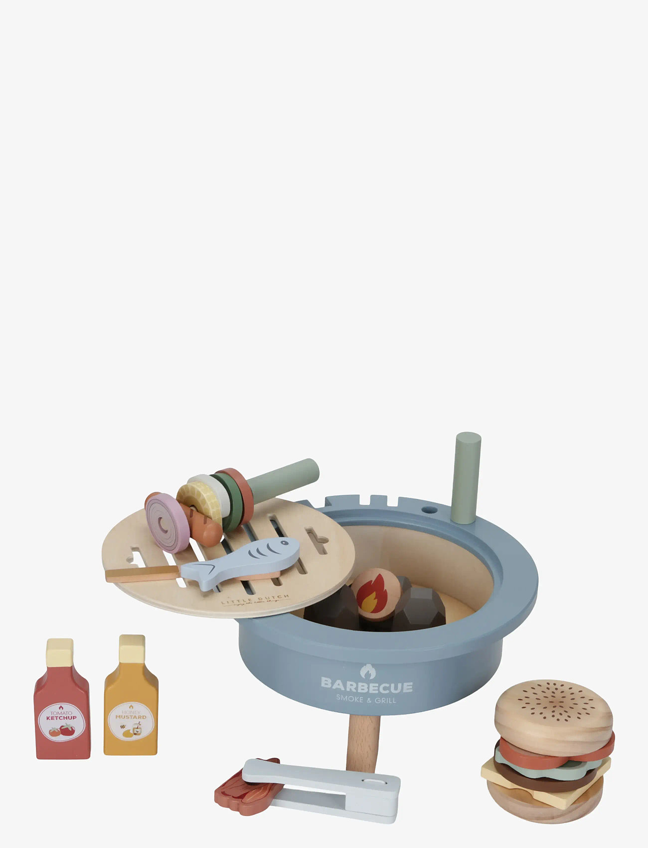 Little Dutch - Little Dutch Barbeque Toy Set FSC - legemad & legekager - blue - 1