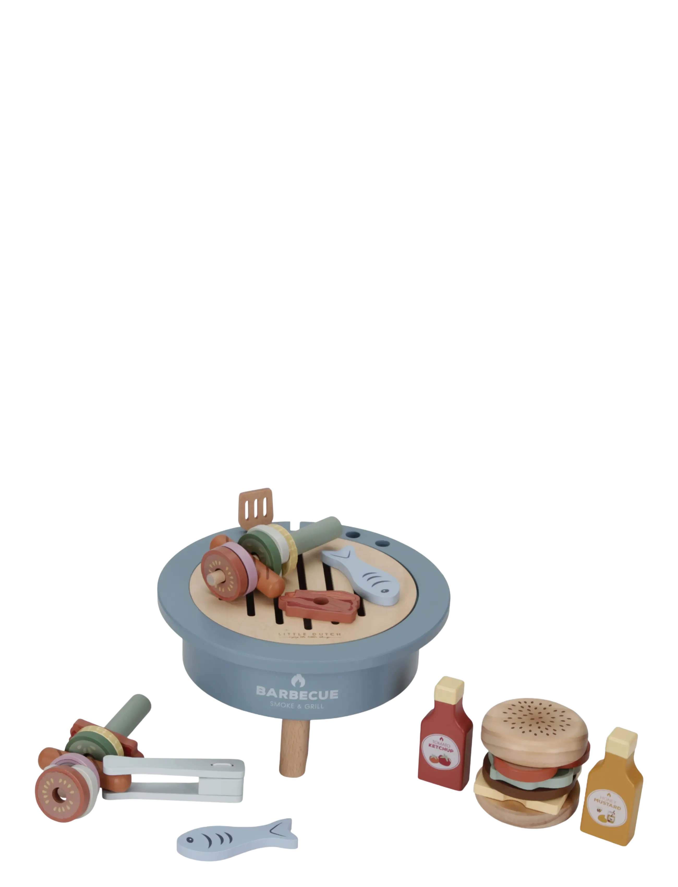 Little Dutch - Little Dutch Barbeque Toy Set FSC - legemad & legekager - blue - 2