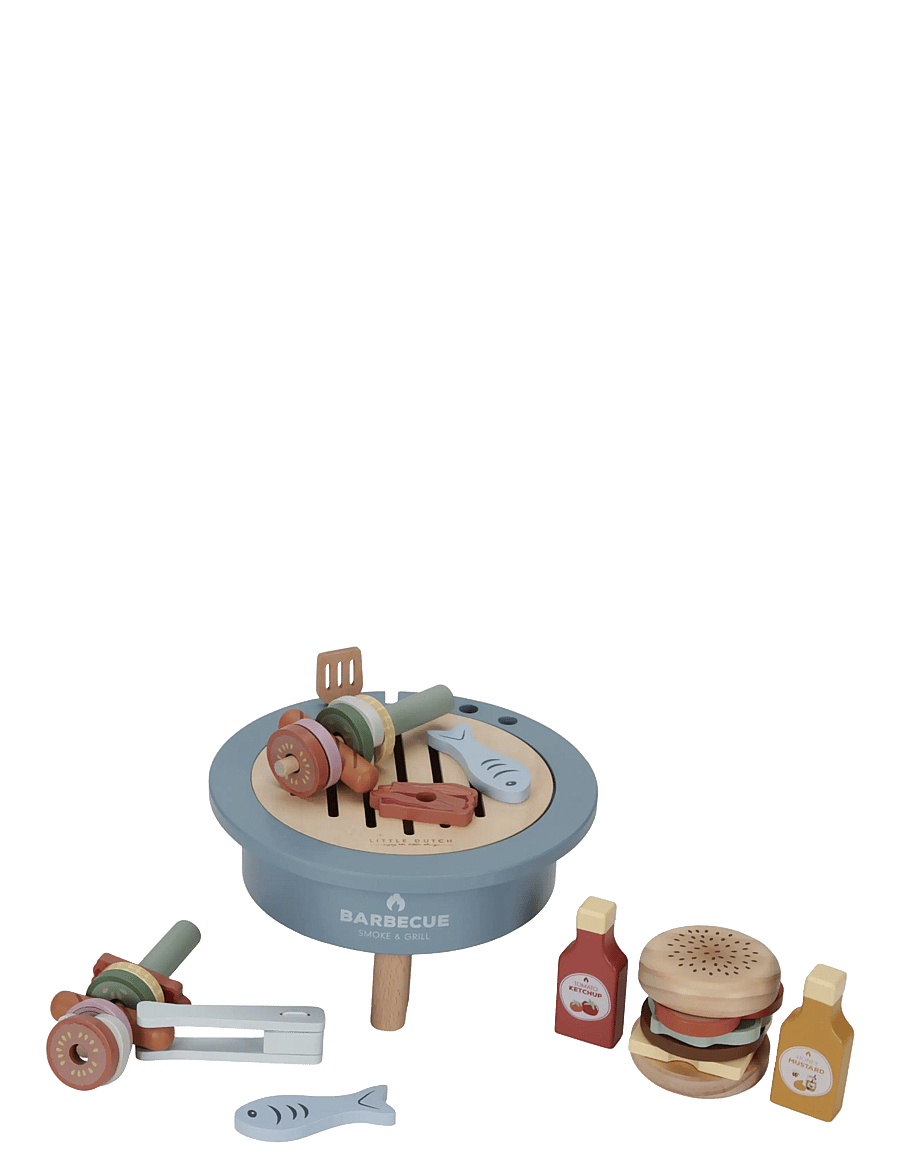 Little Dutch - Little Dutch Barbeque Toy Set FSC - legemad & legekager - blue - 2
