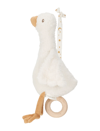 Little Dutch Little Dutch - Music box Baby goose GRS Newborn - Musikalske plysdyr - WHITE / white