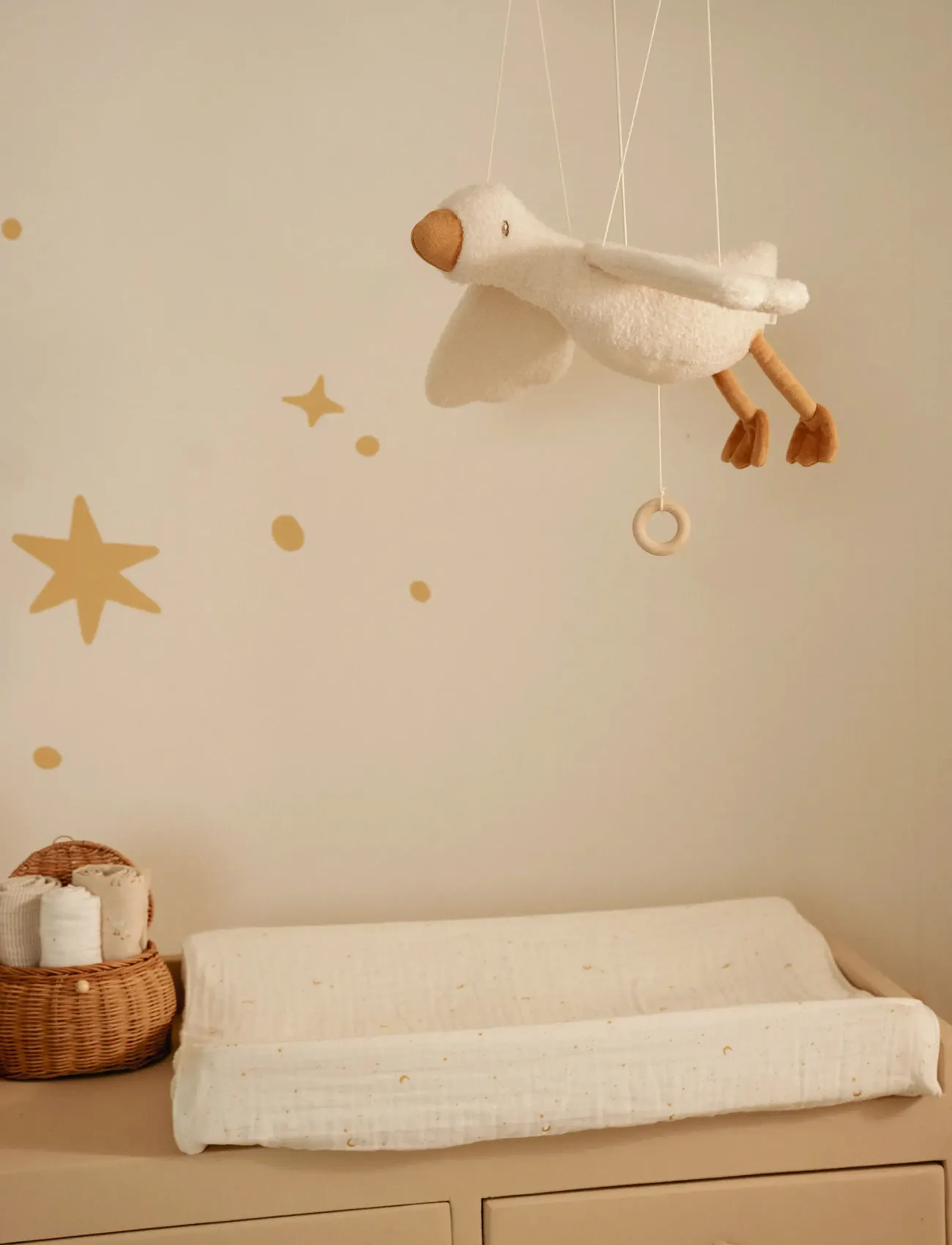 Little Dutch - Little Dutch -  Flying goose - decoration GRS Newborn - sengetid - white - 5