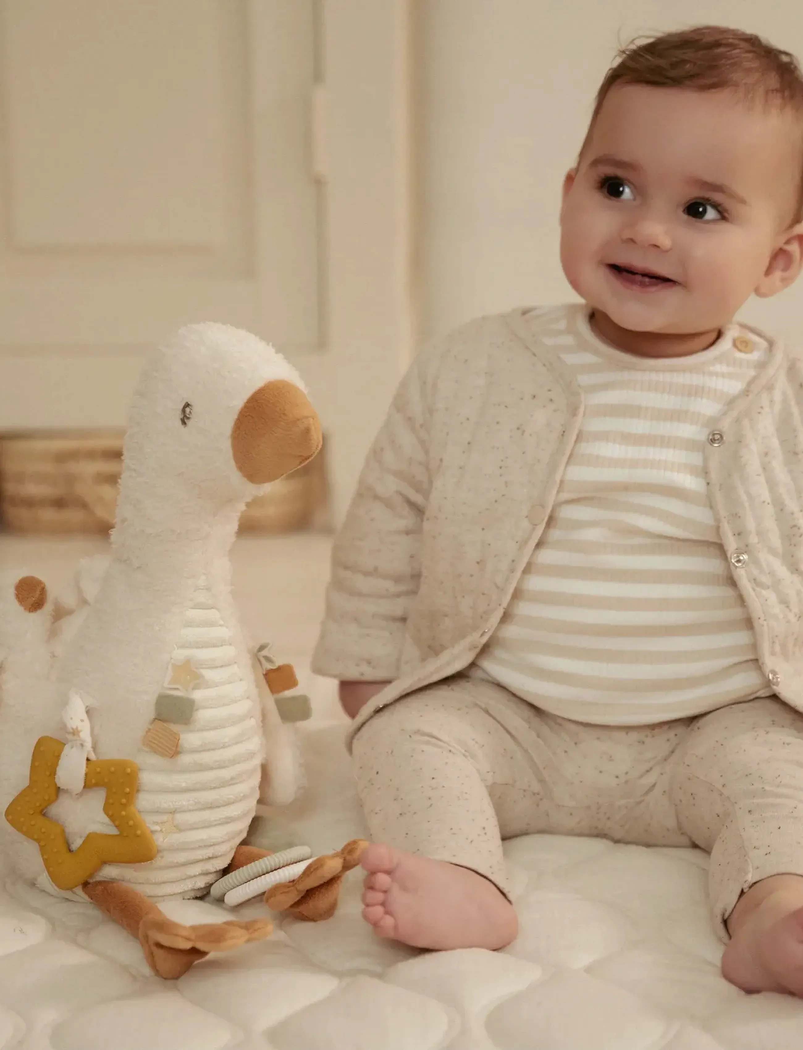 Little Dutch - Activity Baby Goose Grs Newborn, Børn, Interactive Legetøj, Hvid, Str: ONE SIZE