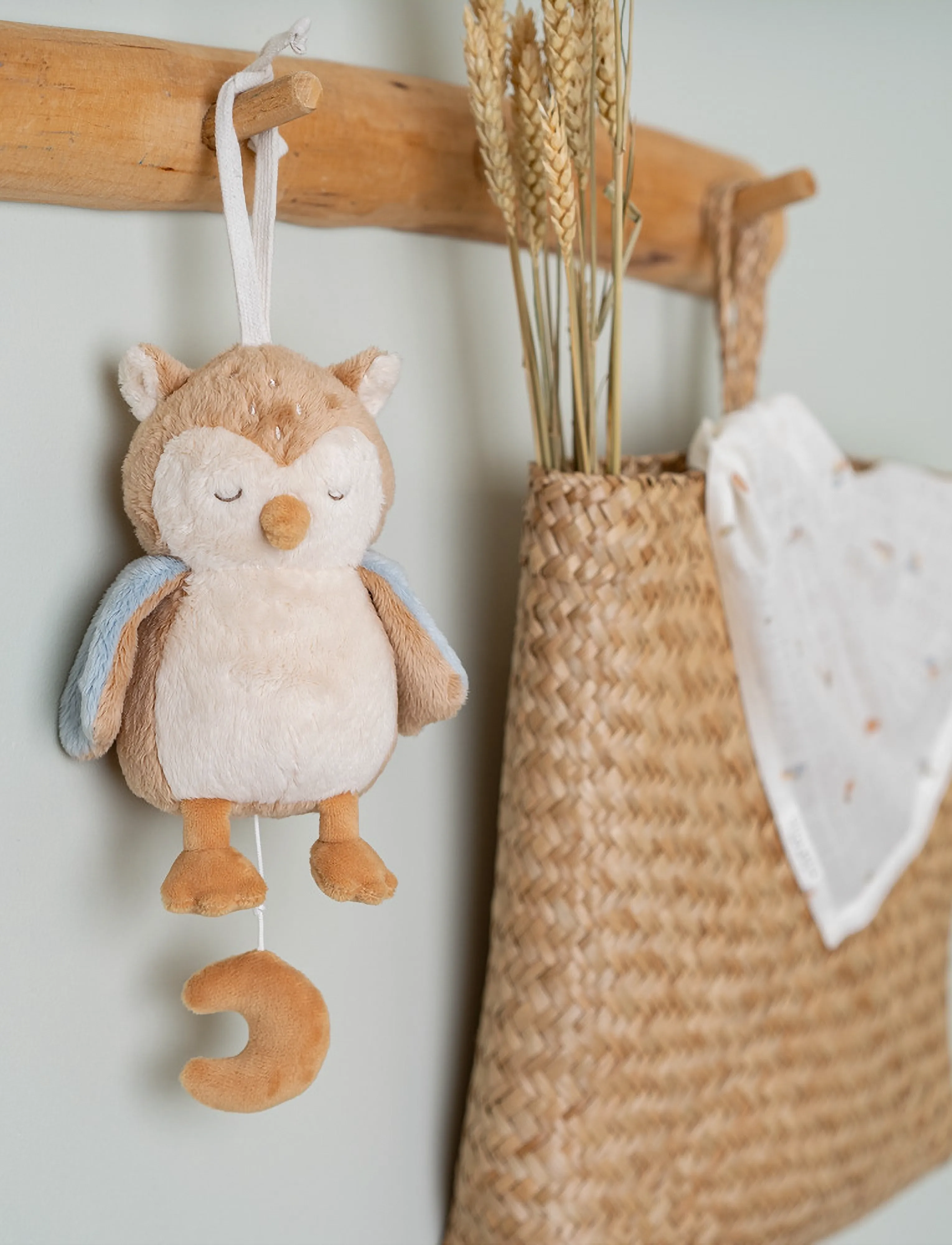 Little Dutch Music Box Owl Forest Friends, Børn, Musical Plush Legetøj, Blå, Str: ONE SIZE