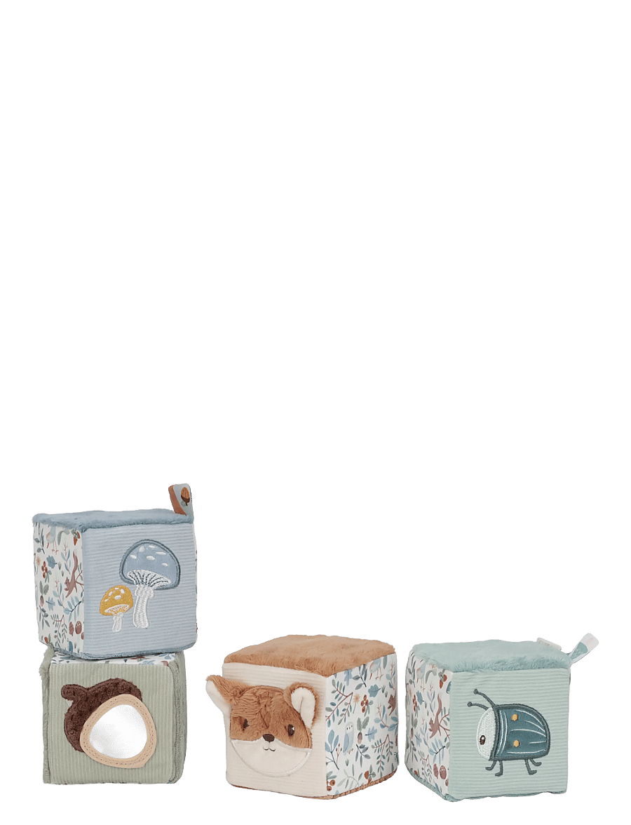 Little Dutch - 4 Soft Blocks Forest Friends - blue - 1