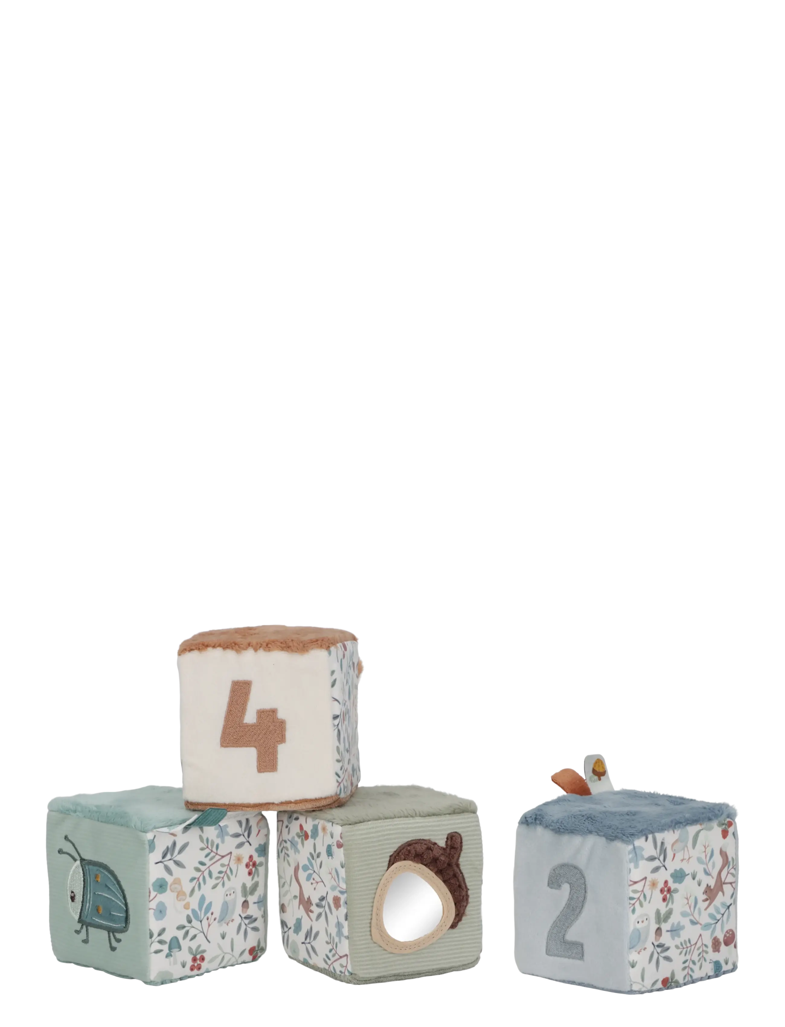 Little Dutch - 4 Soft Blocks Forest Friends - interaktivt legetøj - blue - 2