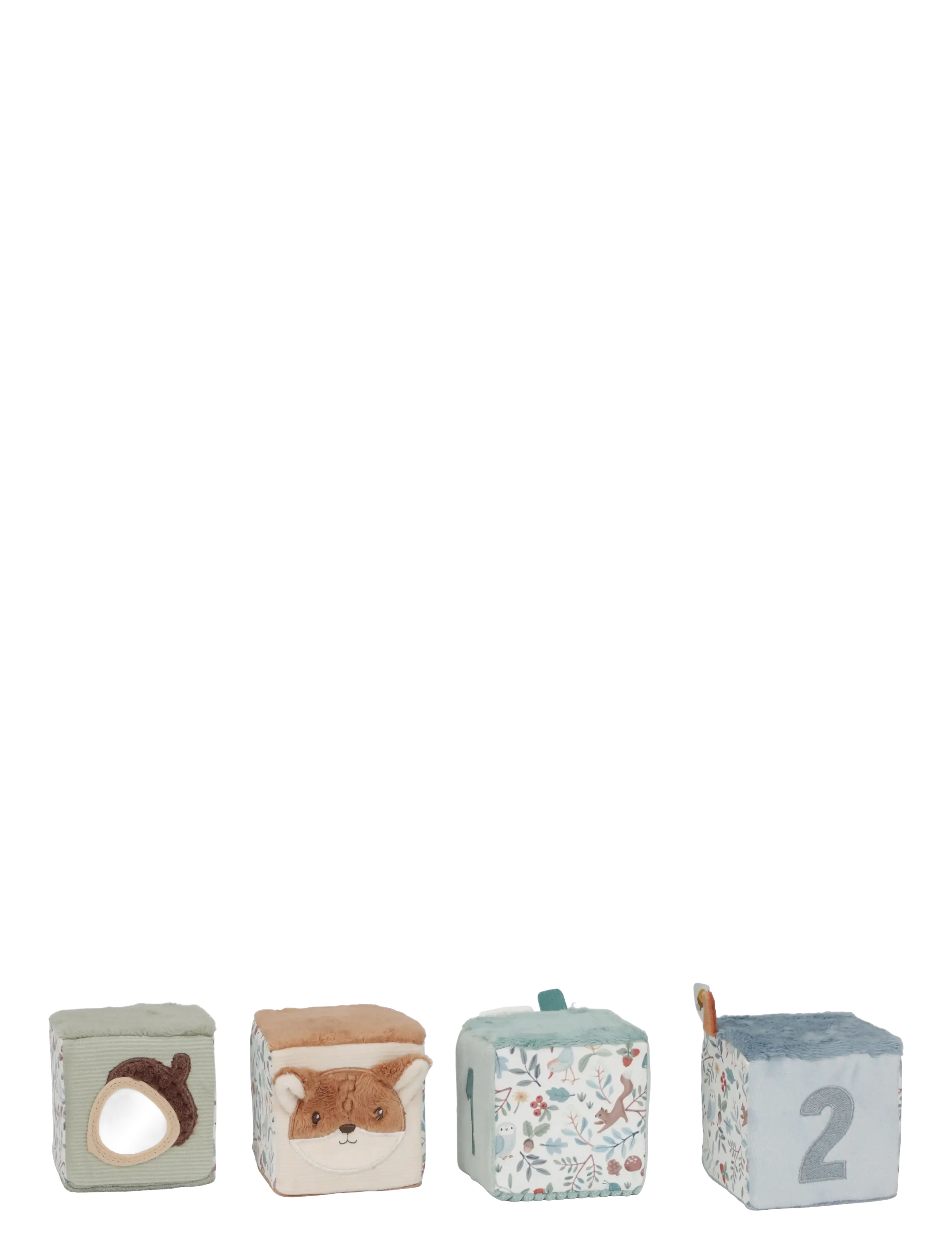 Little Dutch - 4 Soft Blocks Forest Friends - blue - 3