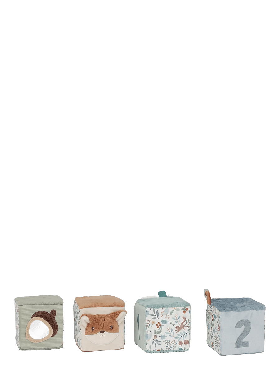 Little Dutch - 4 Soft Blocks Forest Friends - blue - 3