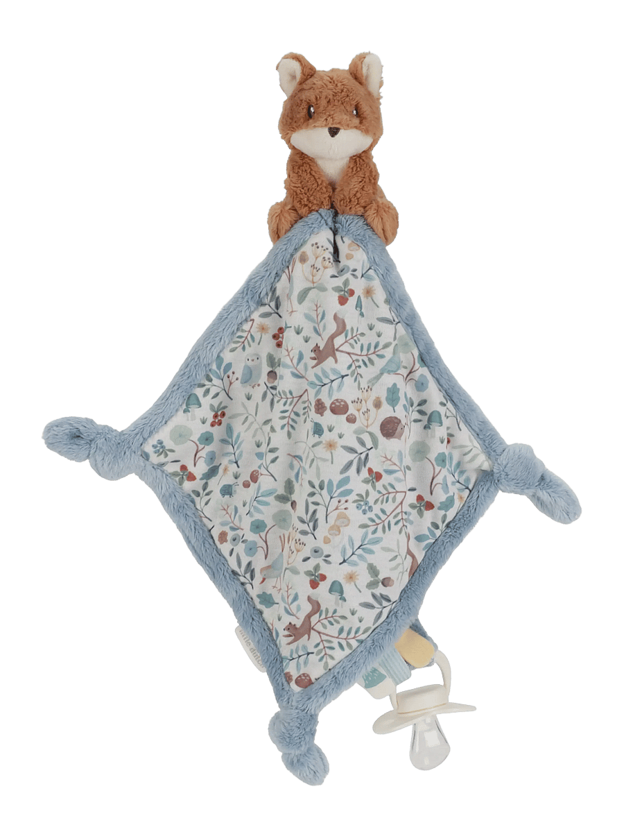 Little Dutch - Little Dutch Cuddle cloth print fox Forest Friends GRS - snuttefiltar - blue - 0