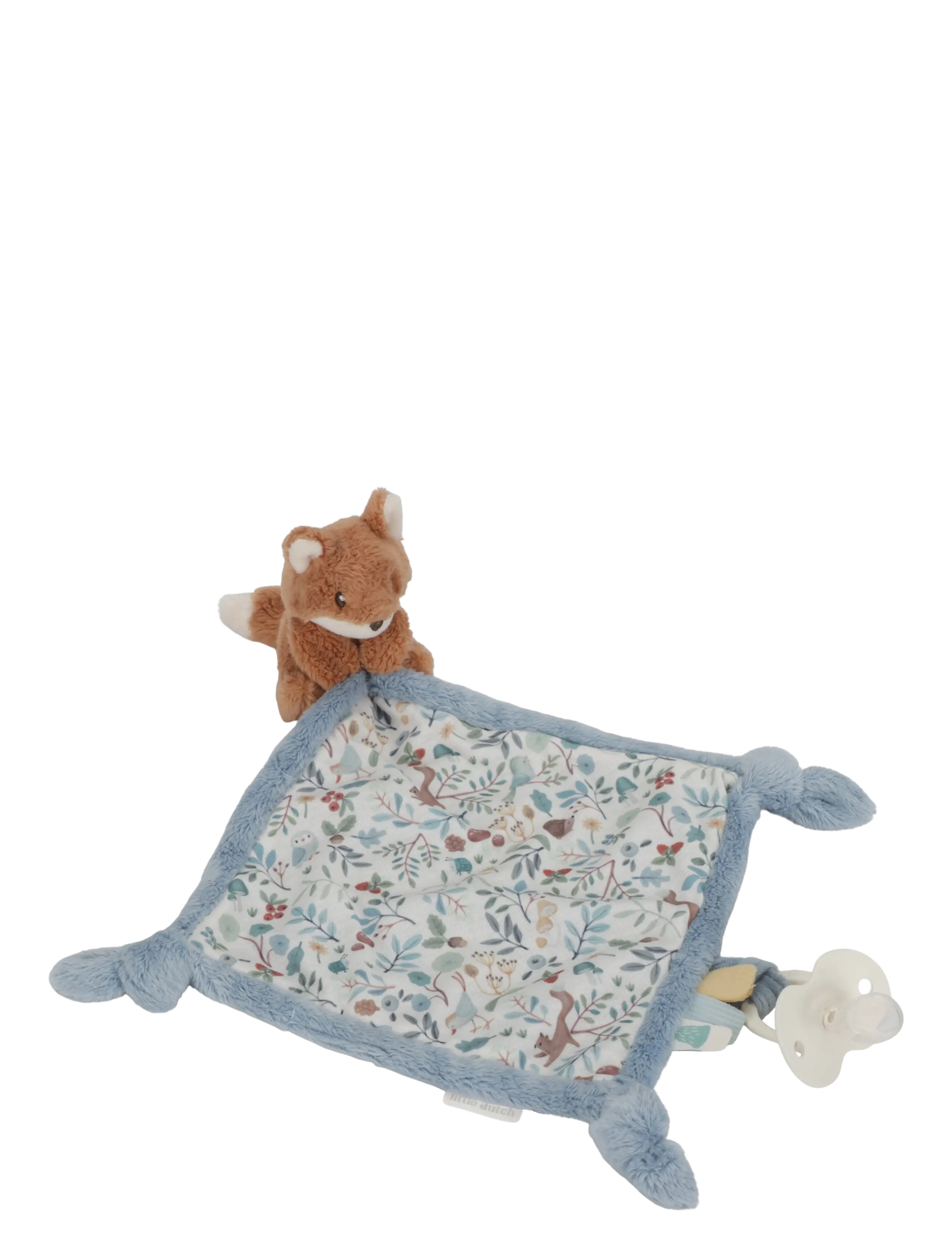 Little Dutch - Little Dutch Cuddle cloth print fox Forest Friends GRS - nusseklude - blue - 1