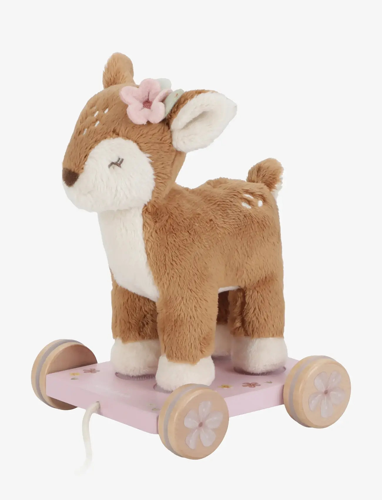 Little Dutch - Little Dutch Pull Along Deer Fairy Garden - træklegetøj - pink - 0