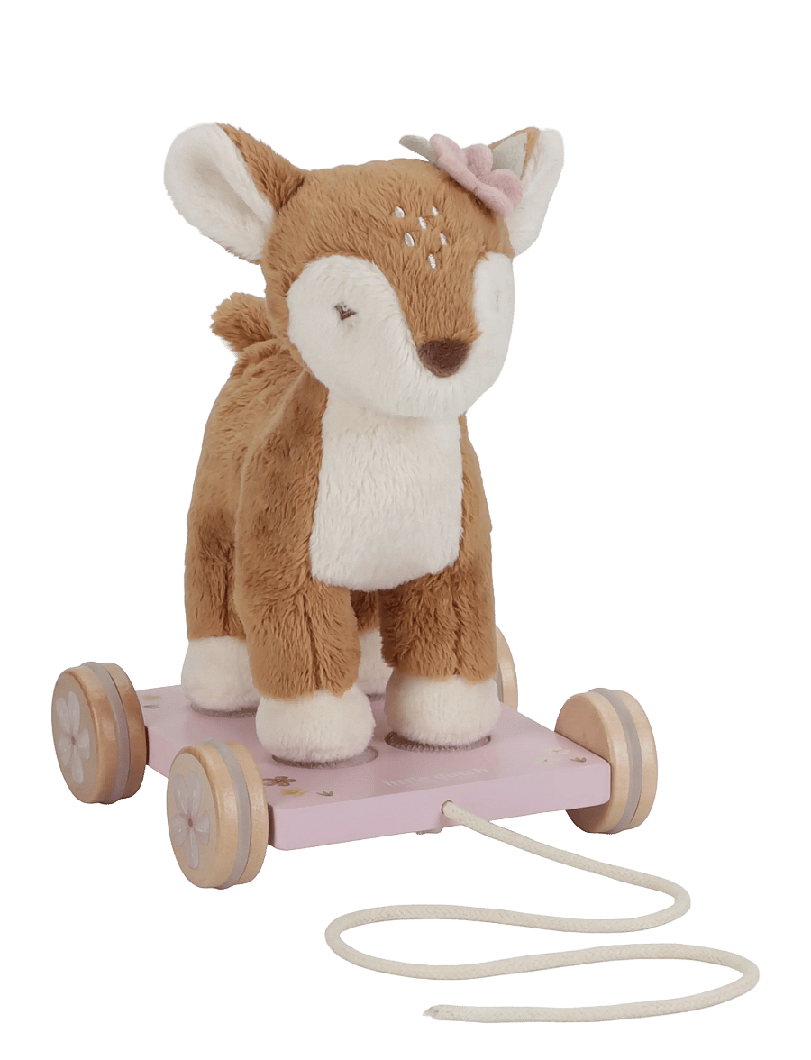 Little Dutch - Little Dutch Pull Along Deer Fairy Garden - dragleksaker - pink - 1