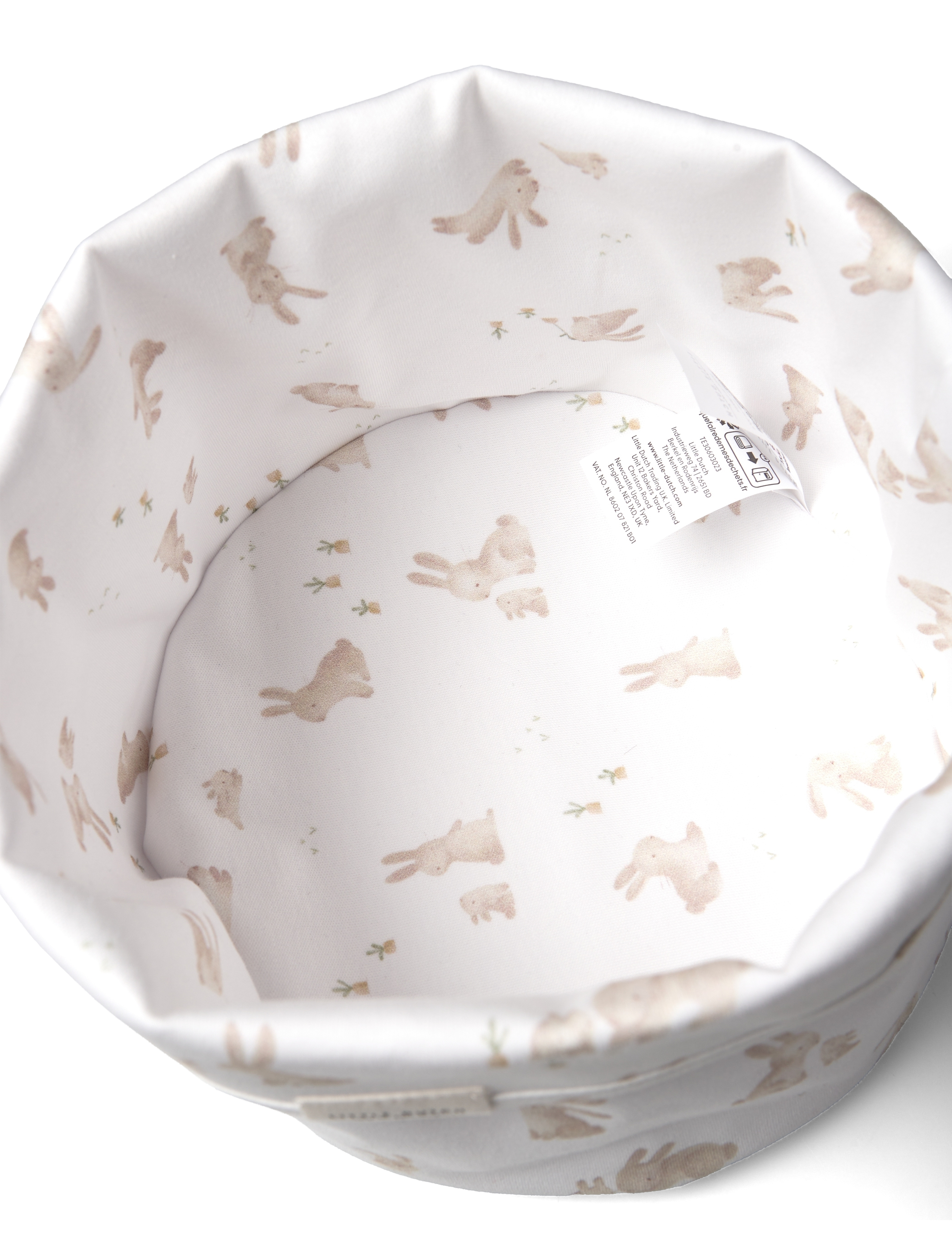 Little Dutch - Little Dutch - Opbevaringskurv, Rund, Baby Bunny - opbevaringskurve - beige - 3