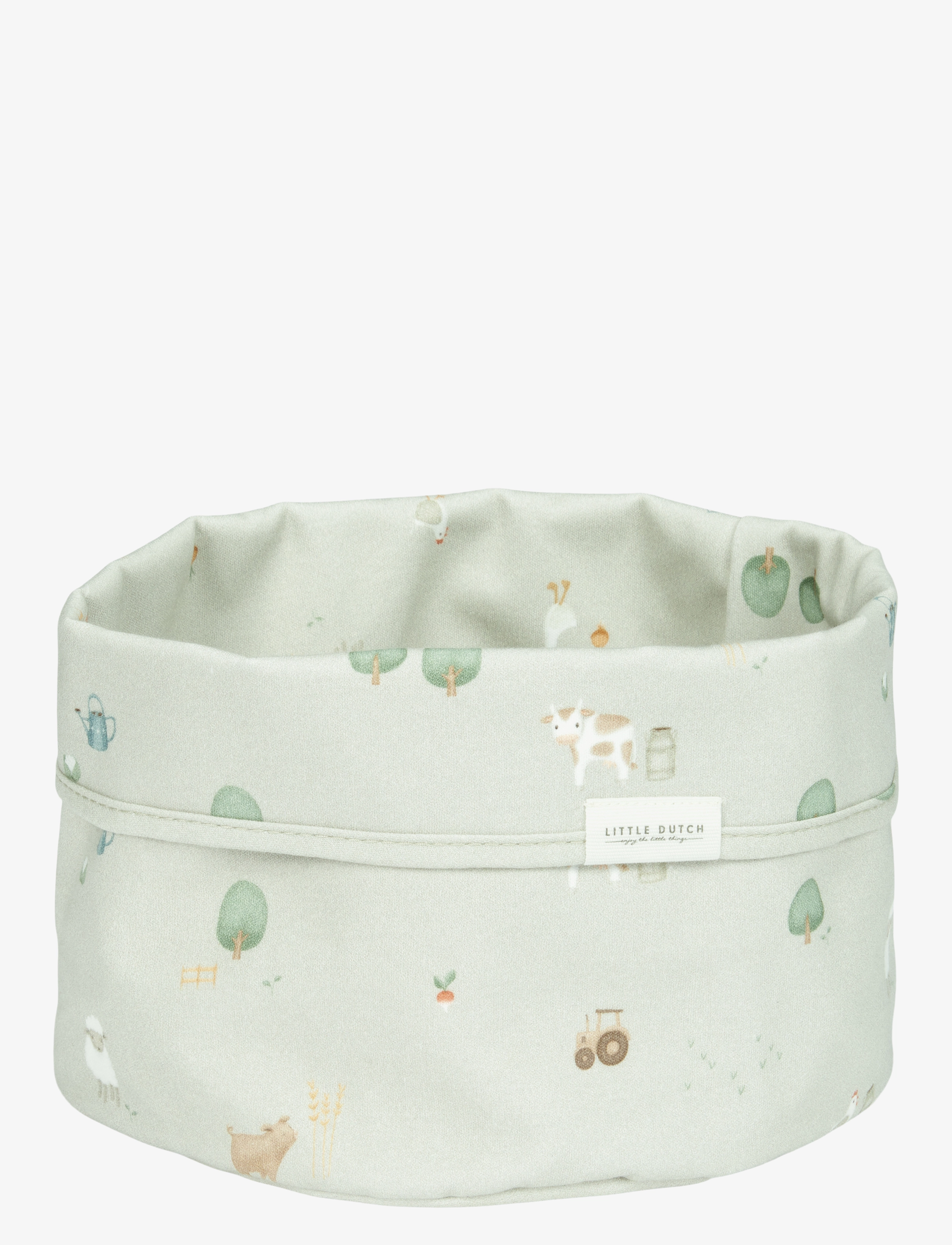 Little Dutch Little Dutch - Opbevaringskurv, Rund, Little Farm, One Size 21 cm, Green, Opbevaring > Opbevaringskurve, Børn
