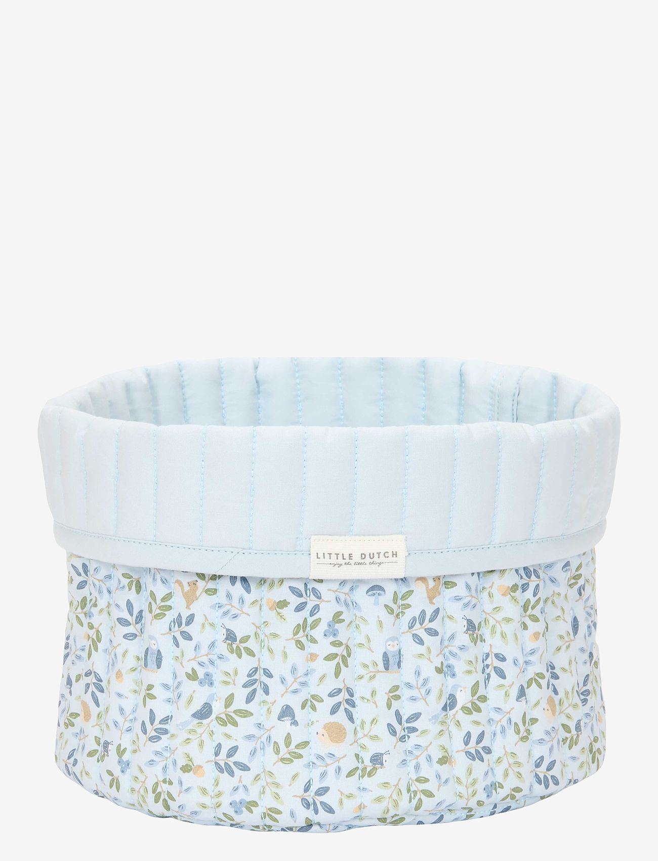 Little Dutch - Little Dutch - Quiltet Opbevaringskurv  Lille Forest - opbevaringskurve - blue - 0
